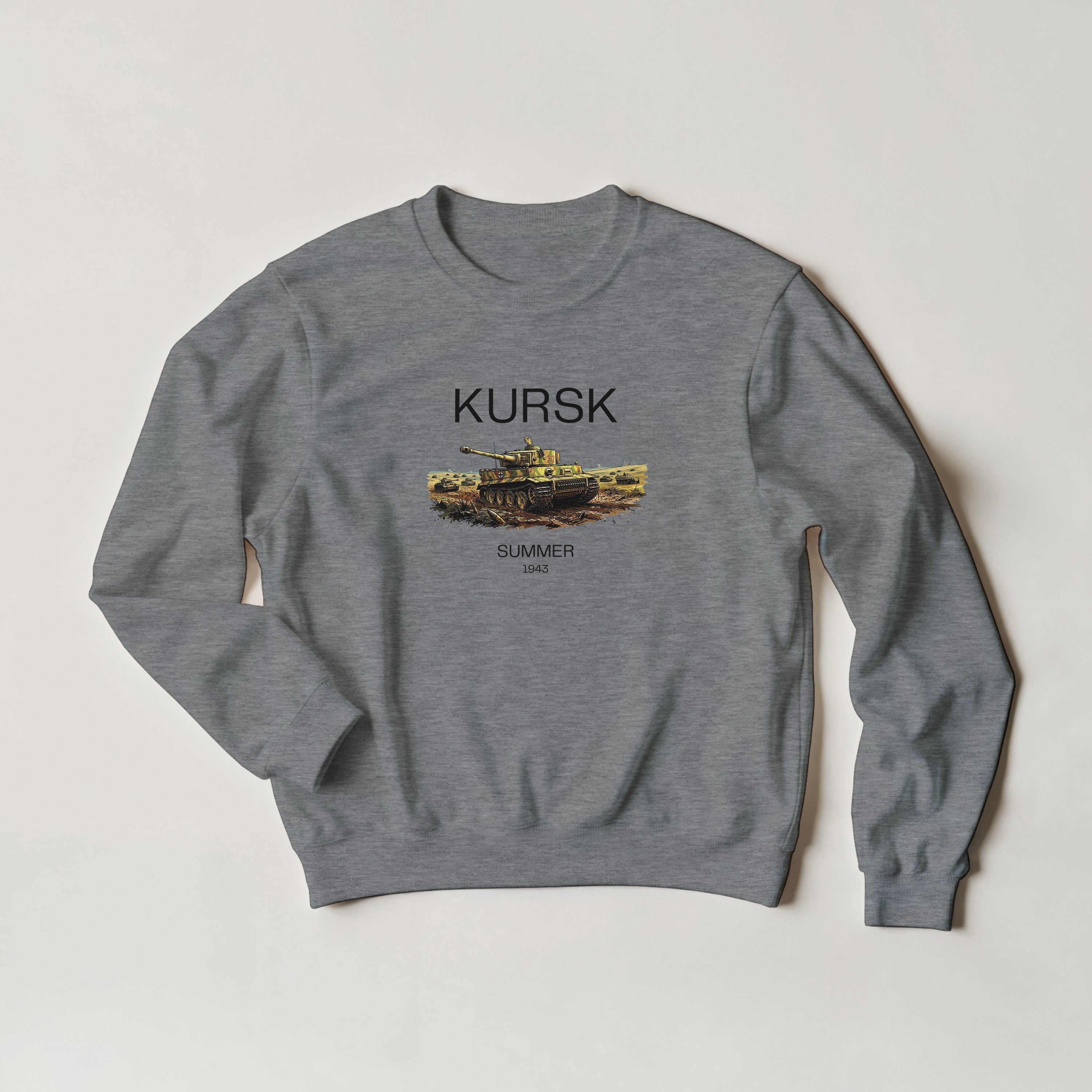 Kursk 1943 Sweater | Tiger I Tank Graphic Crewneck | WW2 Eastern Front Military History Gift