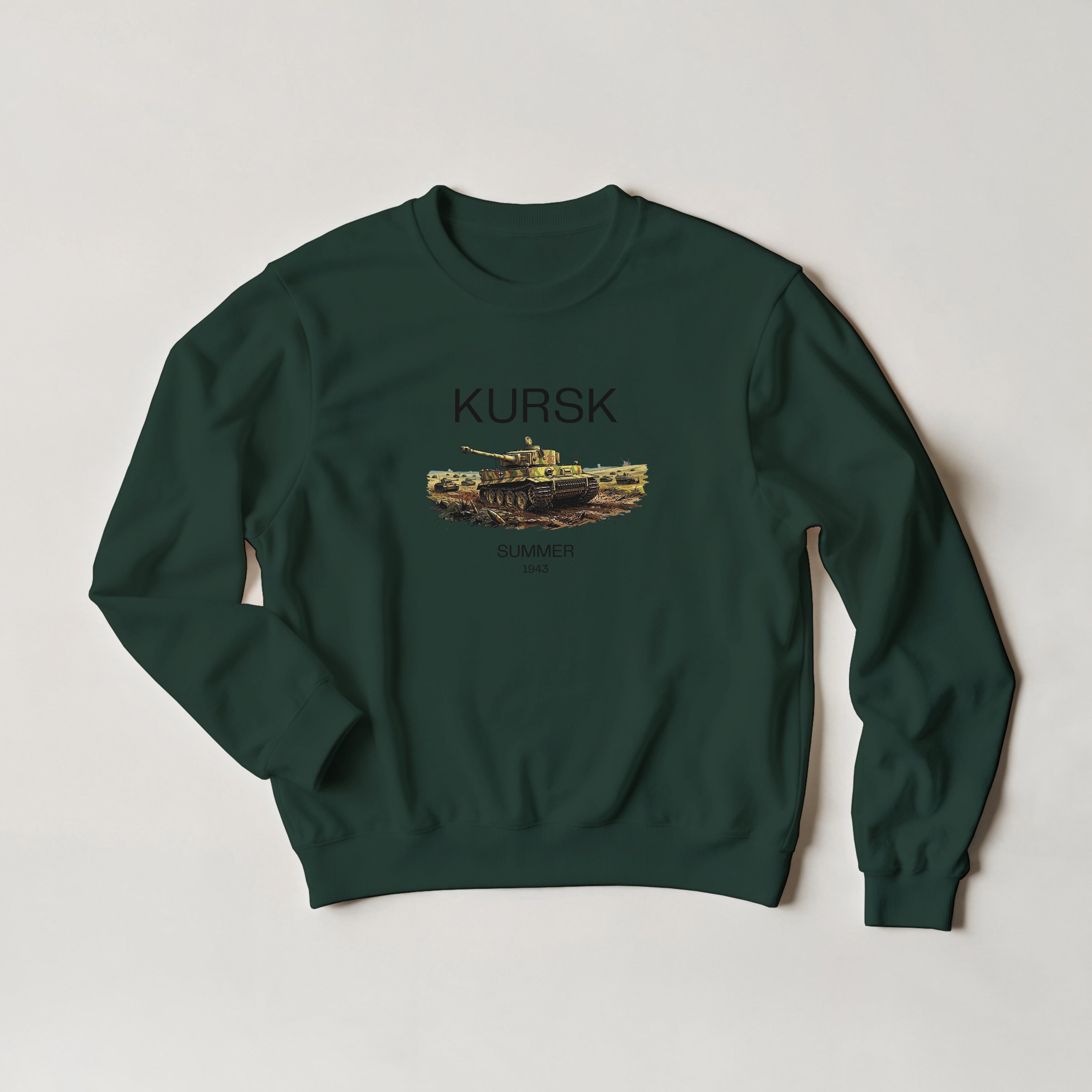 Kursk 1943 Sweater | Tiger I Tank Graphic Crewneck | WW2 Eastern Front Military History Gift