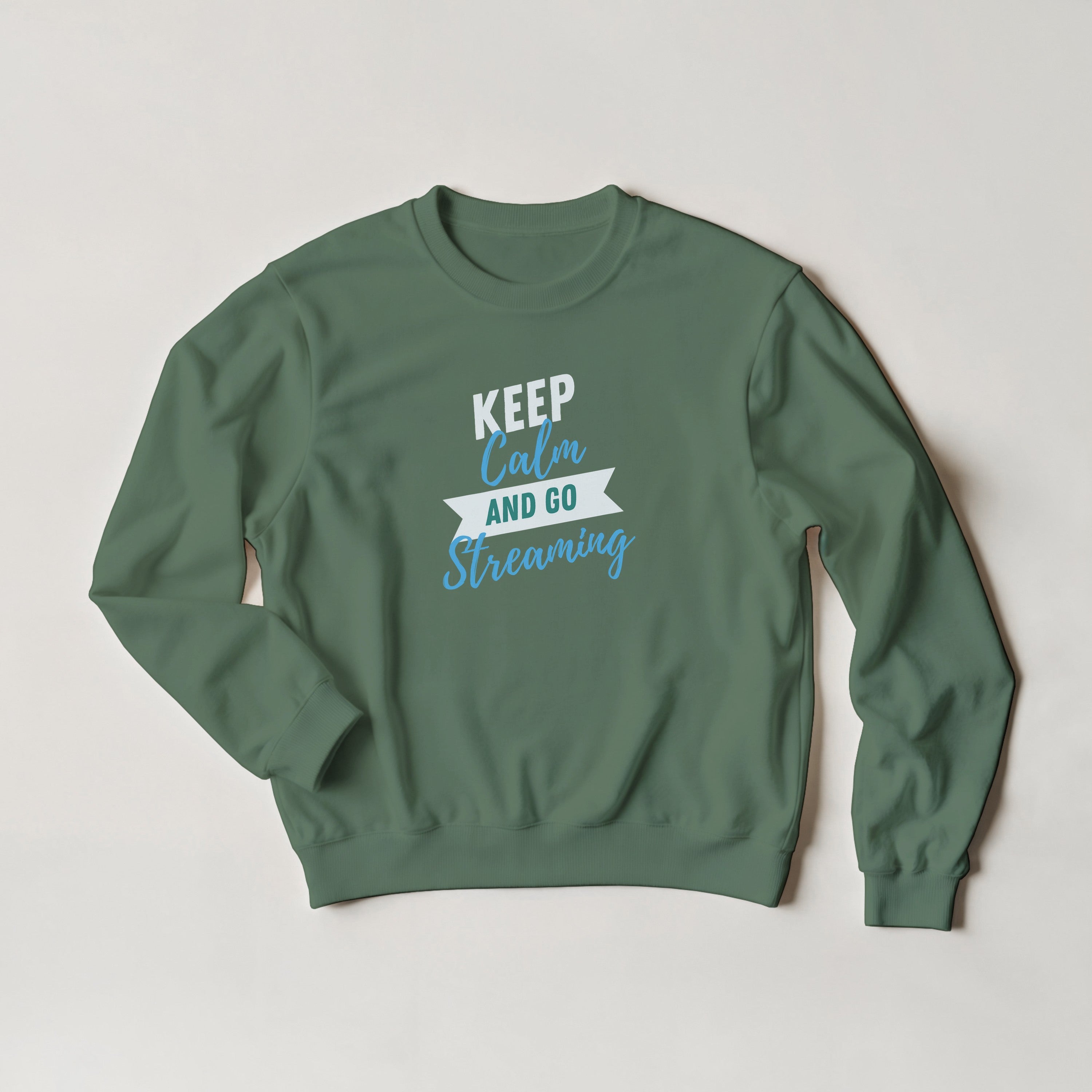 Keep Calm and Go Streaming Sweatshirt | Gamer Crewneck | Funny Gaming Gift
