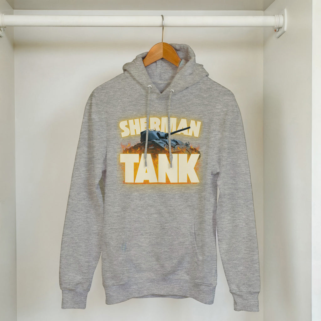 Sherman Tank Graphic Hoodie | WWII US Army Medium Armor Pullover | Military History Gift