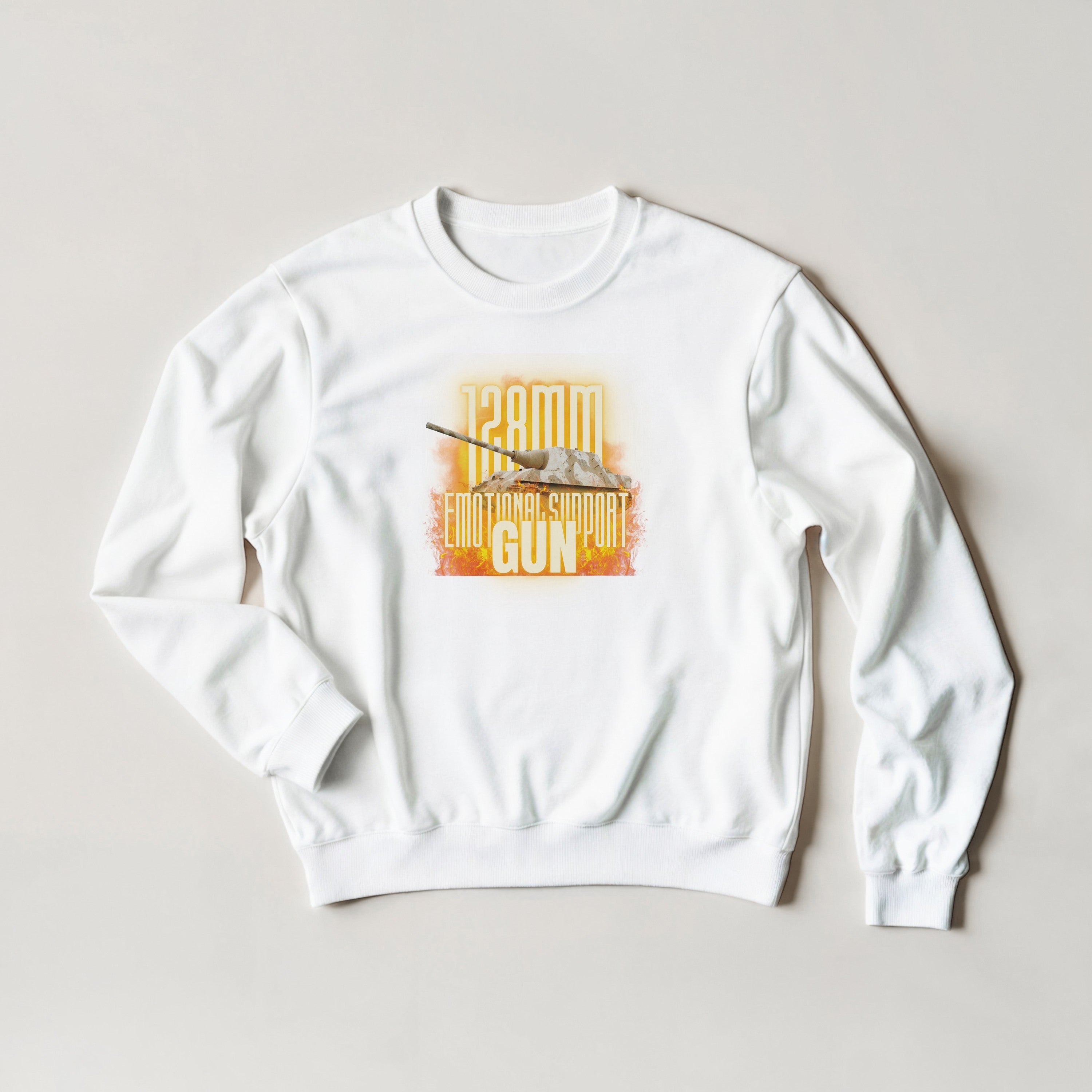 Jagdtiger Sweatshirt | 128mm Emotional Support Gun | WW2 Tank Destroyer Crewneck