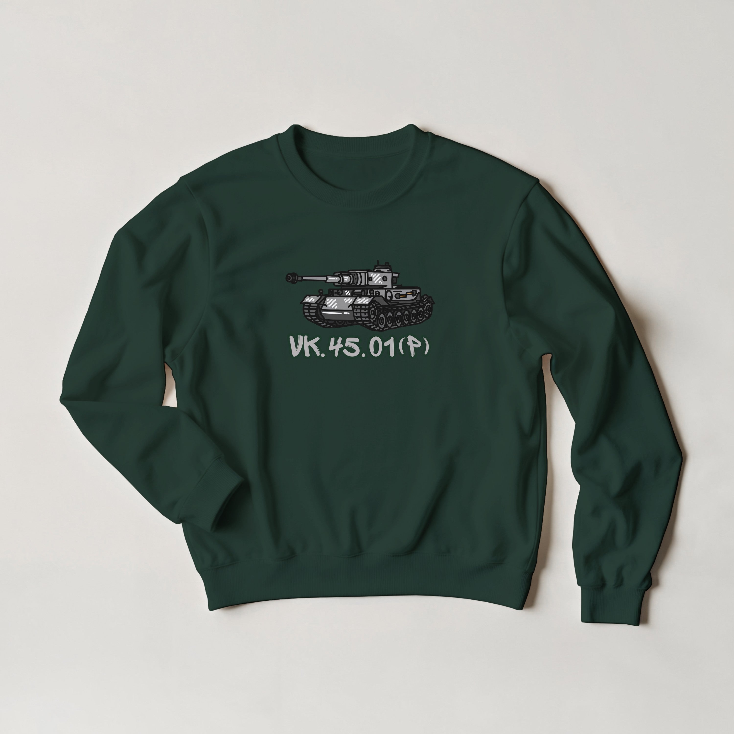 VK.45.01 P Prototype Tank Sweater | WWII German Heavy Tank Graphic Cartoon Sweatshirt | Military History Buff Gift Panzer Apparel Top