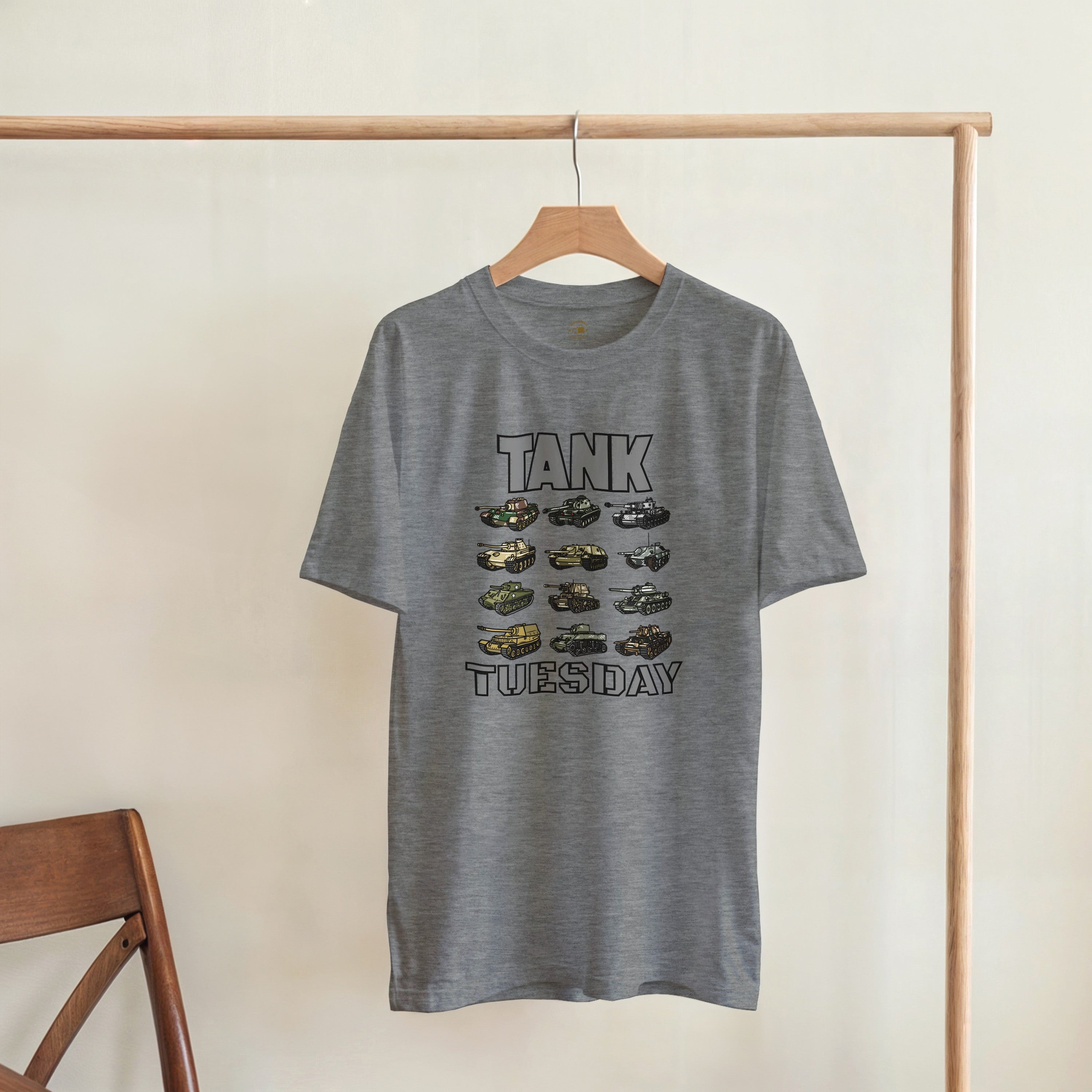 WW2 Tank Tuesday Shirt | World War 2 T-Shirt | Military History Gift | Panzer Tiger Sherman Tank Tee | Historical Armor Graphic Apparel