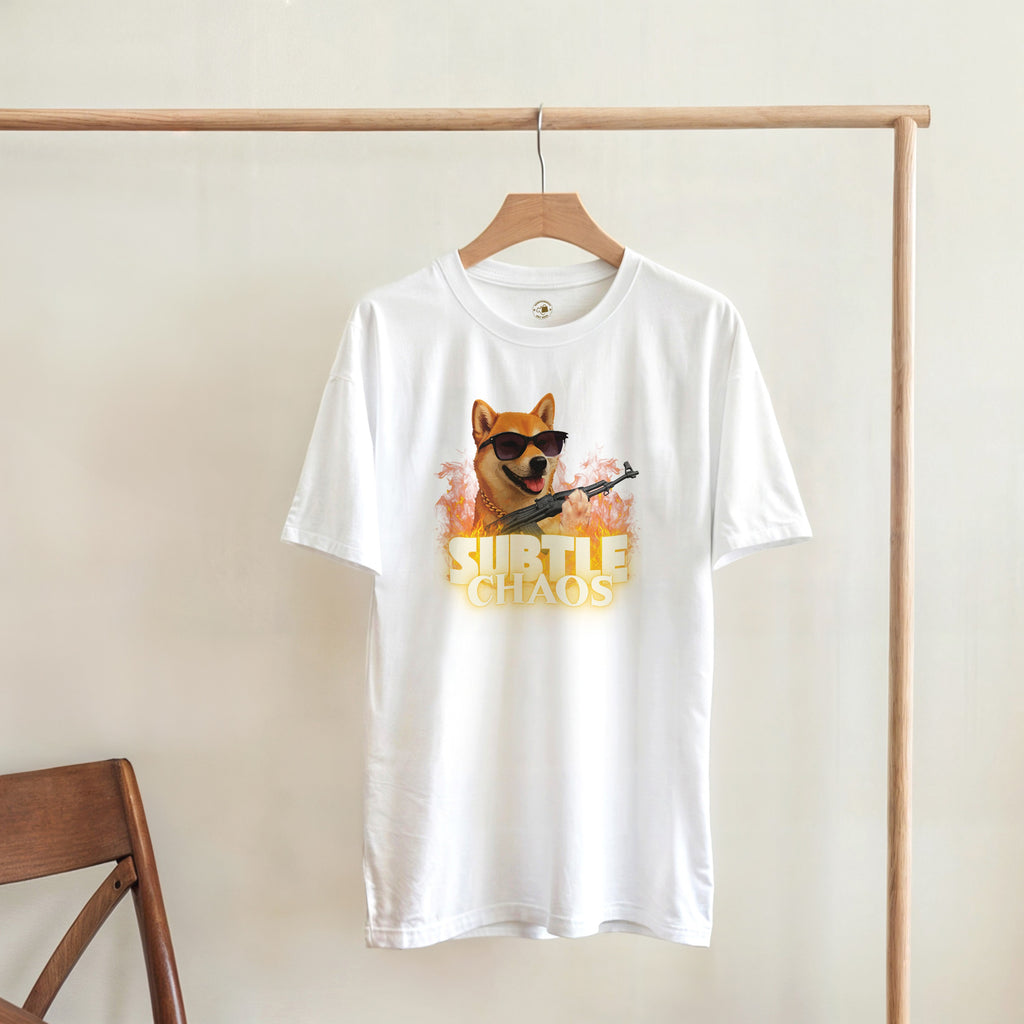 Funny Tactical Dog T-Shirt | Shiba Inu AK47 Meme Tee | Military Meme Apparel