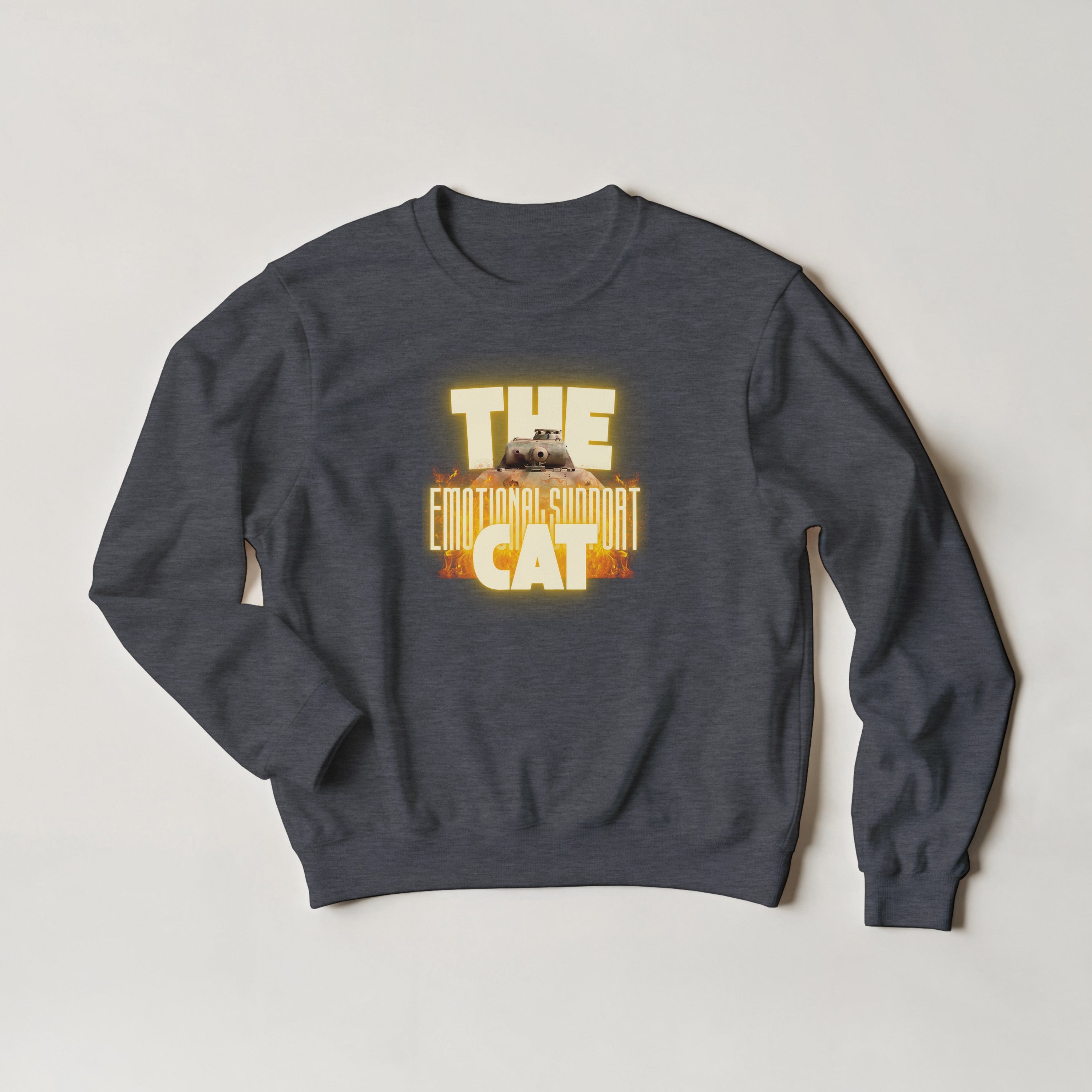 Emotional Support Tank Sweater | Panther Panzer V | Funny WW2 Meme Crewneck Gift