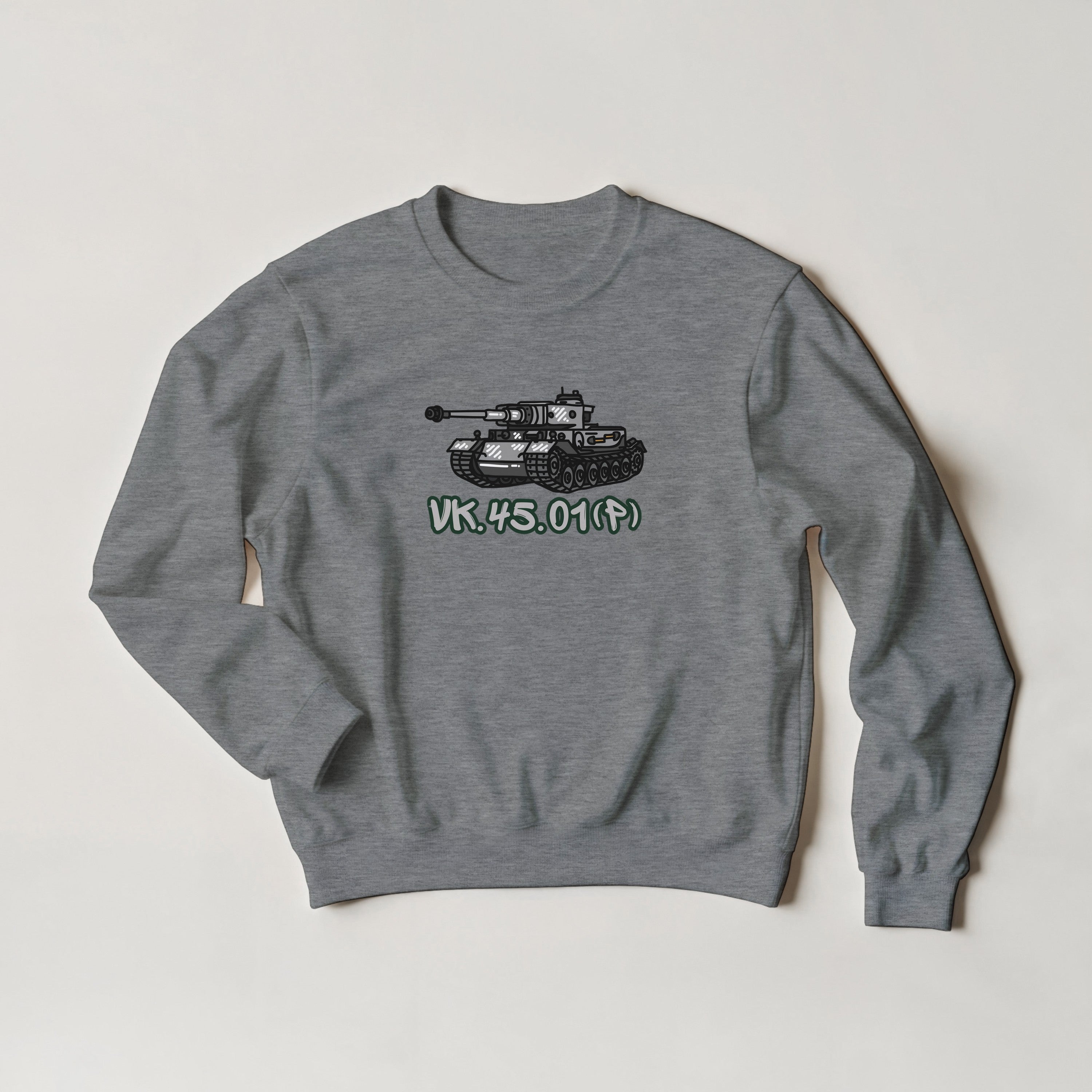 VK.45.01 P Prototype Tank Sweater | WWII German Heavy Tank Graphic Cartoon Sweatshirt | Military History Buff Gift Panzer Apparel Top