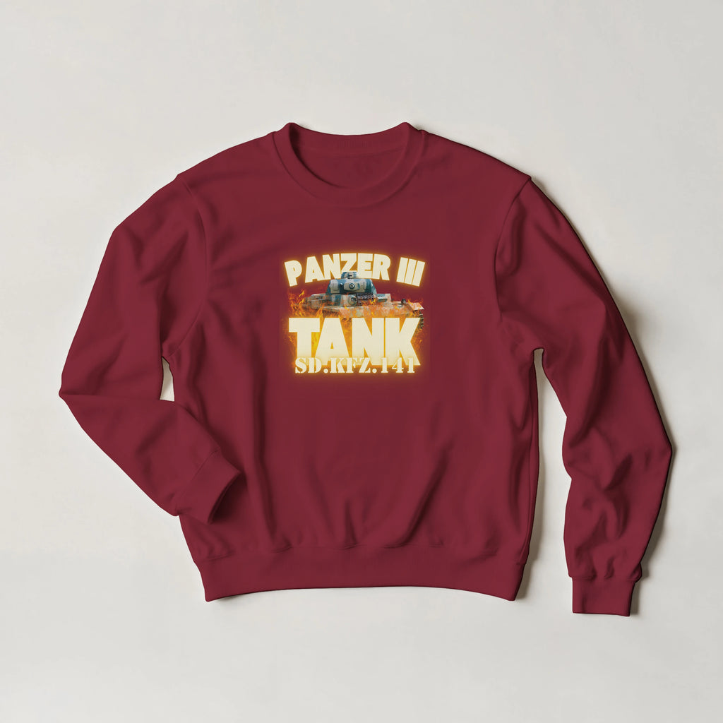 Panzer III Tank Sweatshirt | German Sd.Kfz.141 Medium Armor Crewneck | WWII History Gift