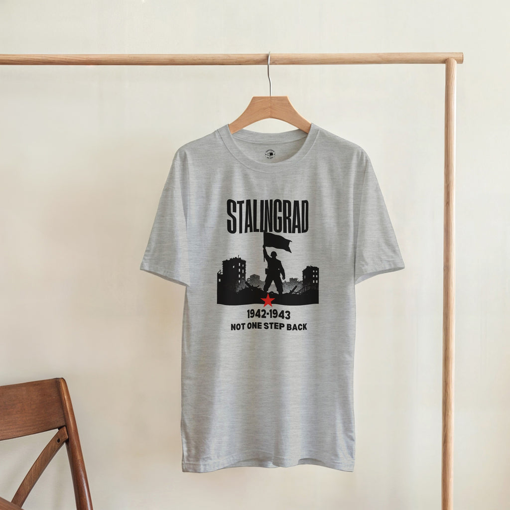 Stalingrad 1942 Shirt | Soviet Military History Gift | Eastern Front Tee | Not One Step Back T-Shirt | WWII Graphic Vintage Streetwear