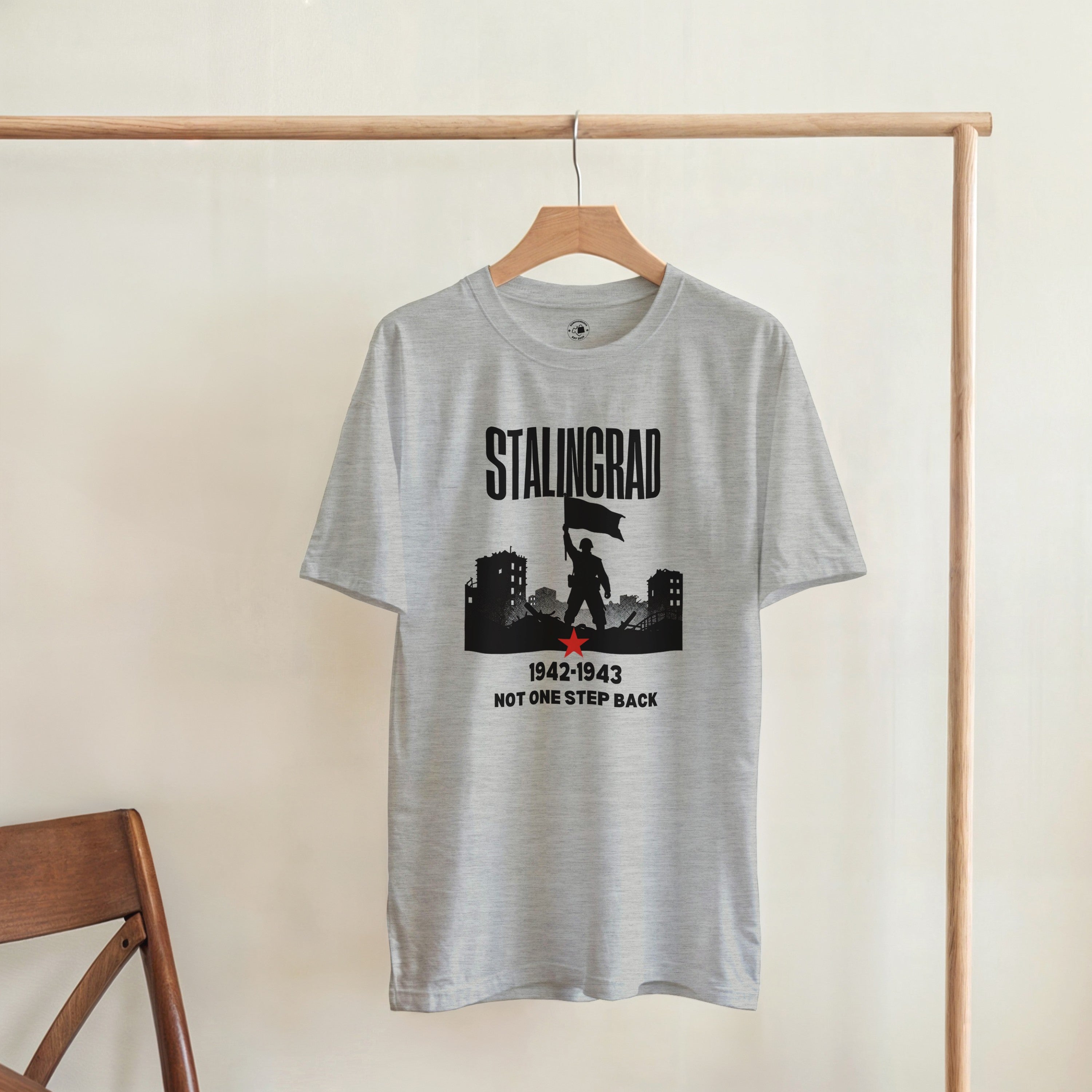Stalingrad 1942 Shirt | Soviet Military History Gift | Eastern Front Tee | Not One Step Back T-Shirt | WWII Graphic Vintage Streetwear