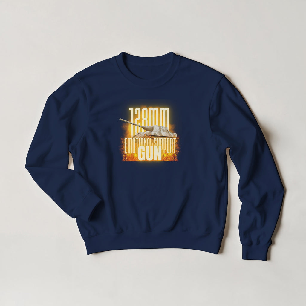 Jagdtiger Sweatshirt | 128mm Emotional Support Gun | WW2 Tank Destroyer Crewneck