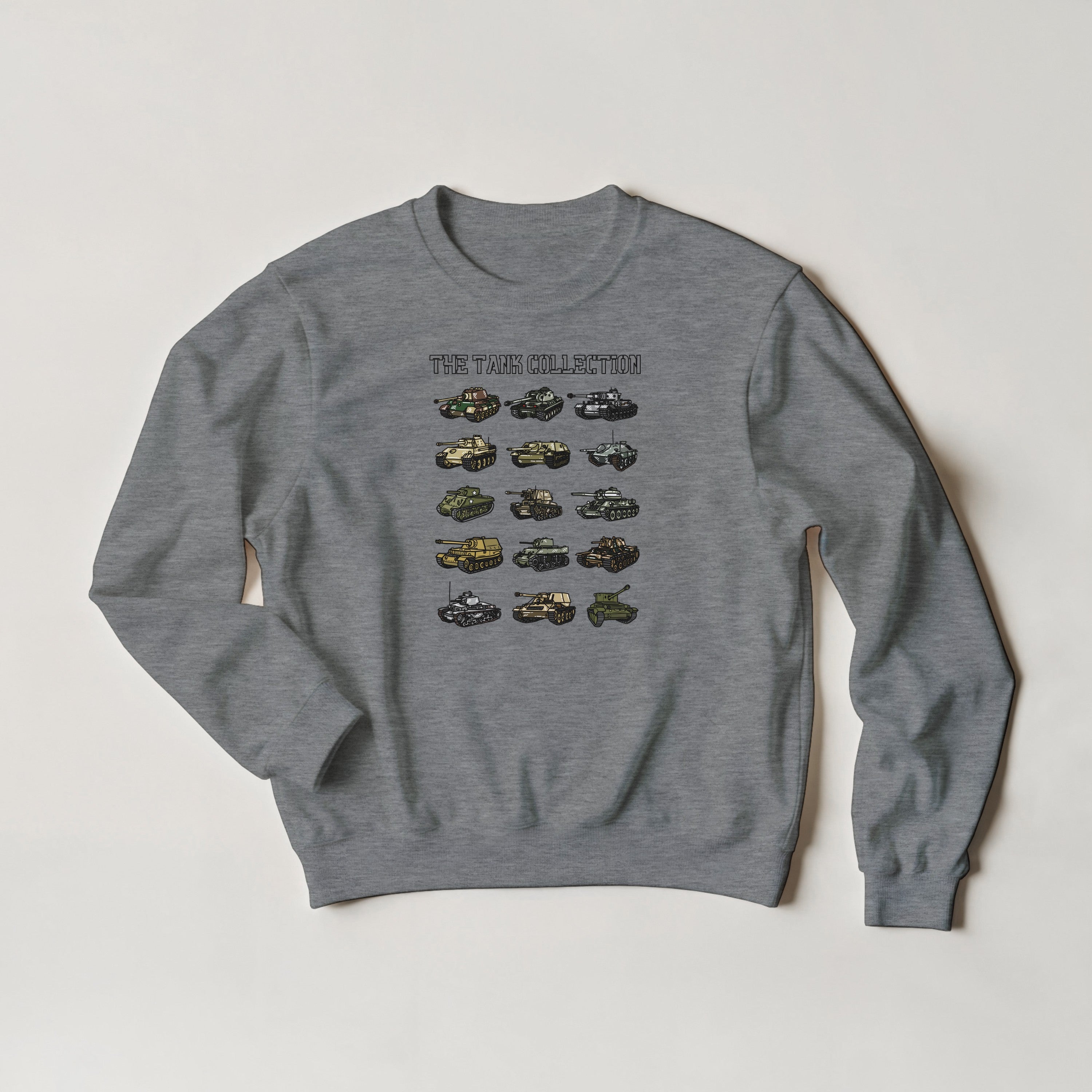WWII Tank Graphic Sweatshirt | Military History Crewneck | Armored Vehicle Gift