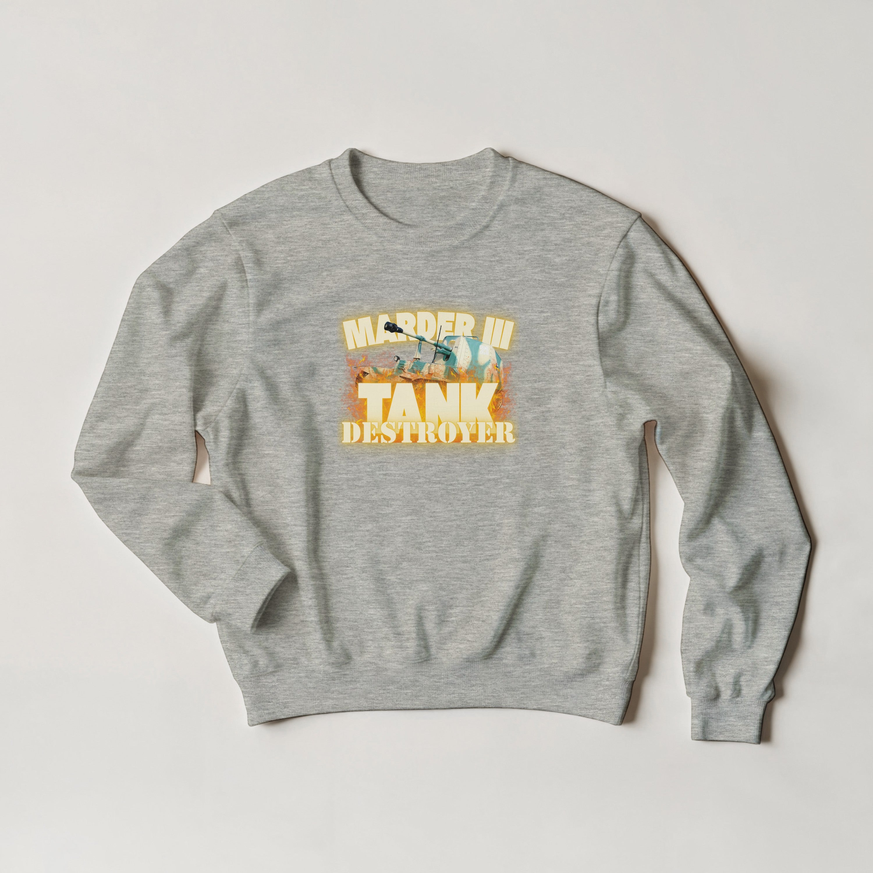 Marder III Tank Destroyer Sweatshirt | WWII German Armor Crewneck | Military History Gift