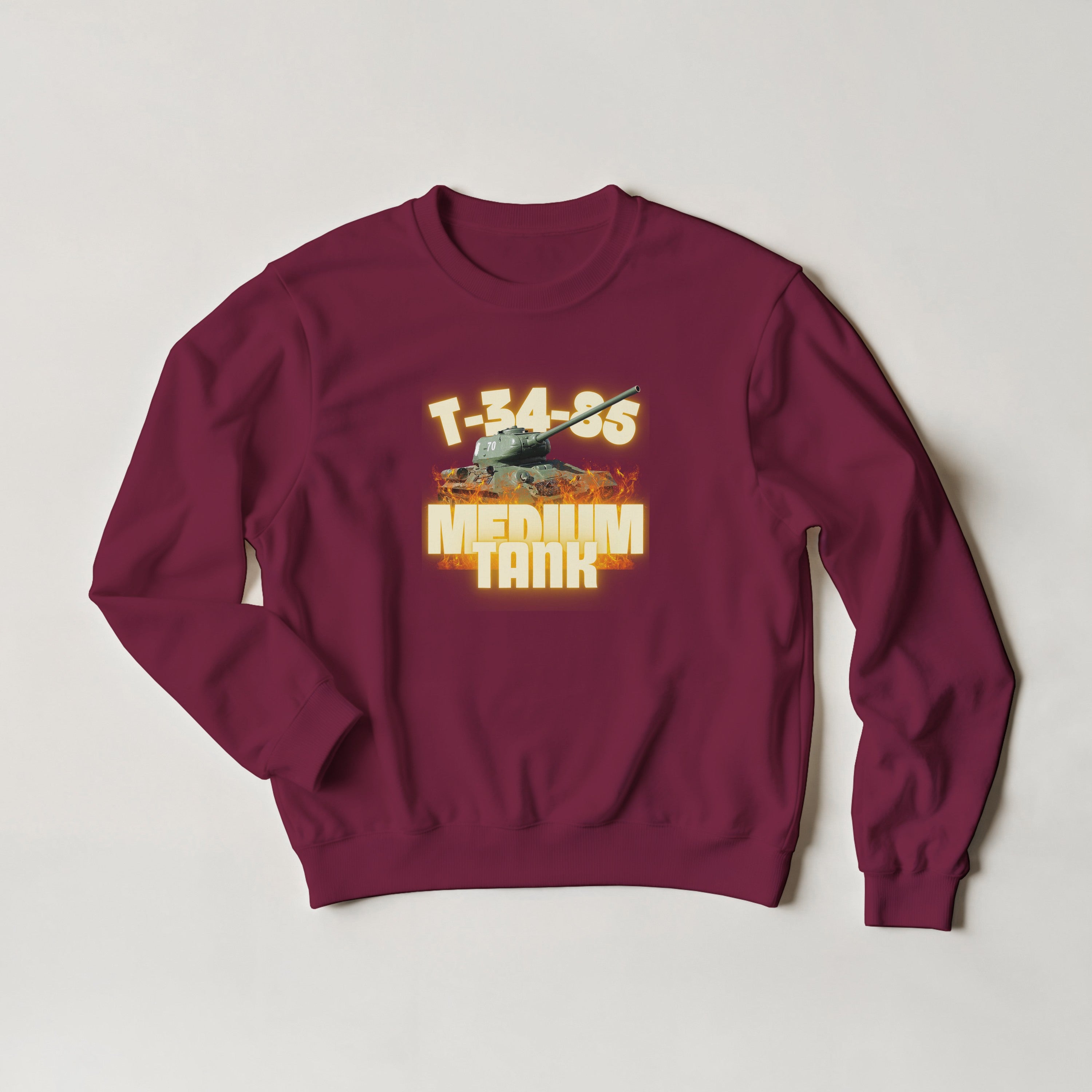 T-34-85 Sweater | Soviet WWII Russian Armor Crewneck | Military History Gift