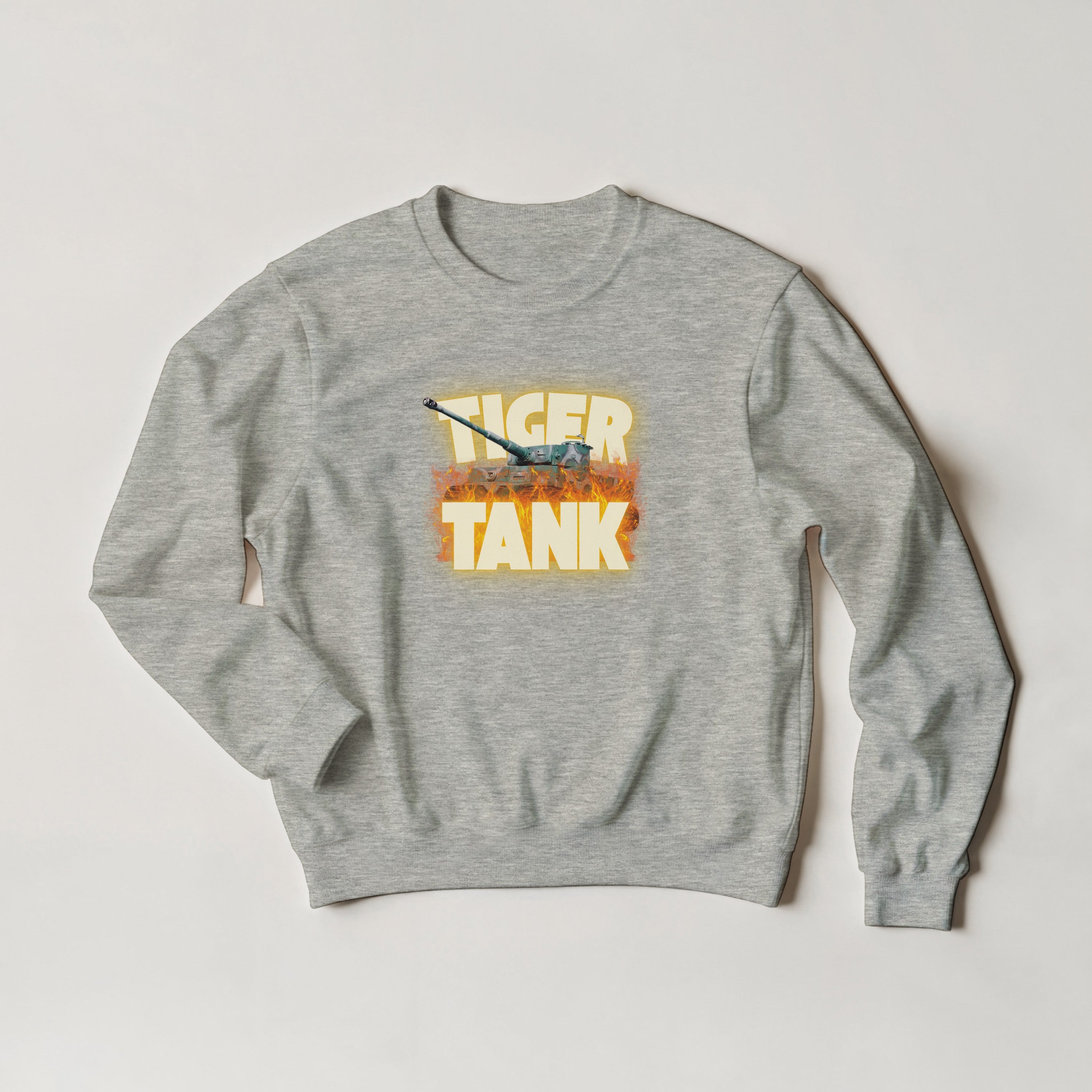 Tiger Tank Graphic Sweatshirt | WWII German Heavy Armor Crewneck | Panzer VI Gift