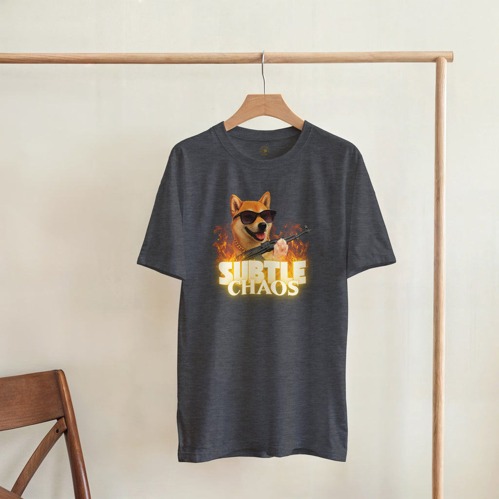 Funny Tactical Dog T-Shirt | Shiba Inu AK47 Meme Tee | Military Meme Apparel