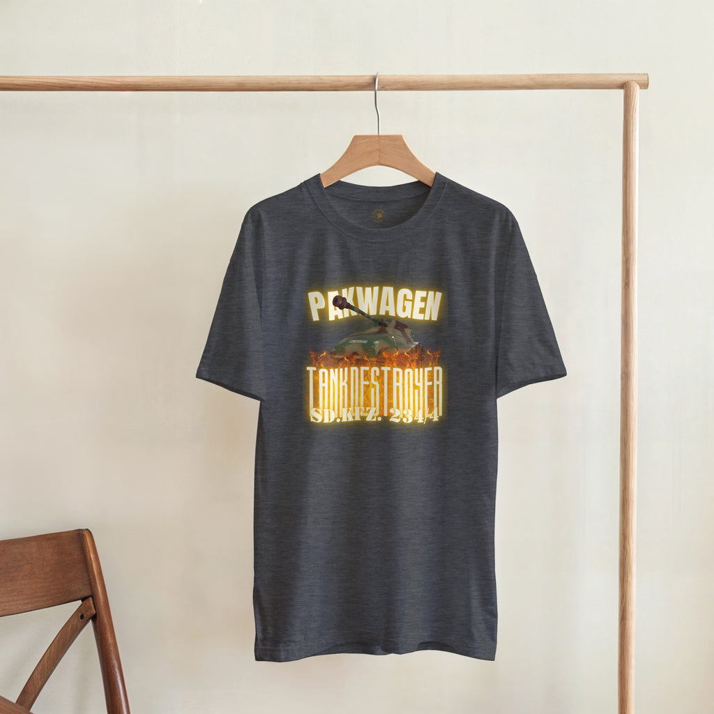 Pakwagen Sd.Kfz. 234/4 T-Shirt | Funny Military History Gift | German Armored Car Tee | Tank Destroyer Blueprint | WWII Apparel