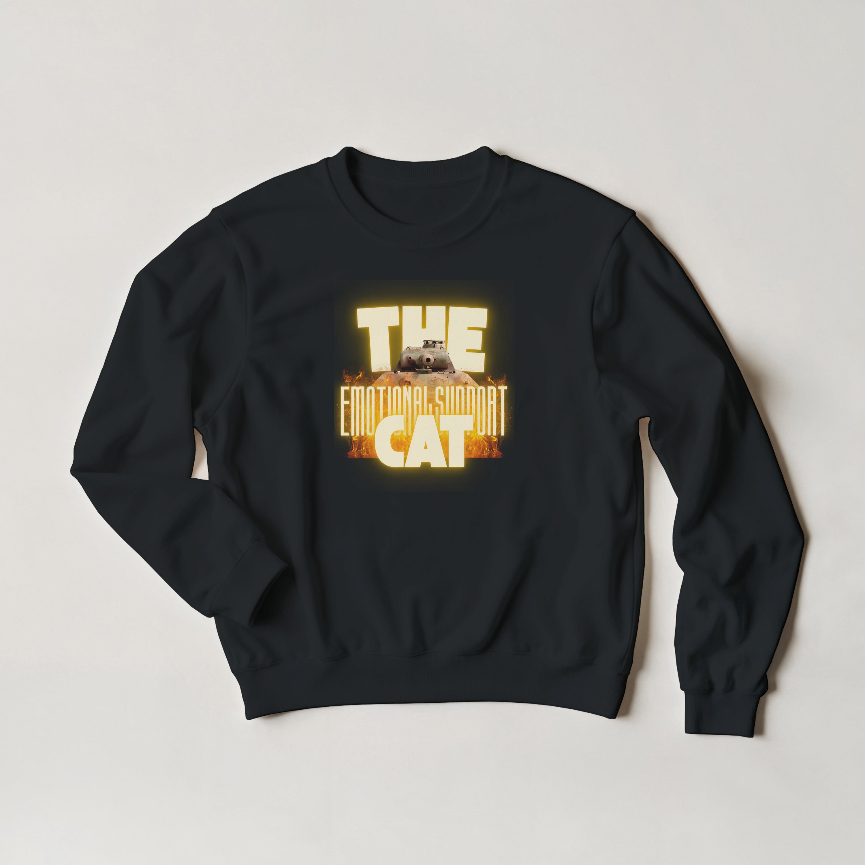 Emotional Support Tank Sweater | Panther Panzer V | Funny WW2 Meme Crewneck Gift