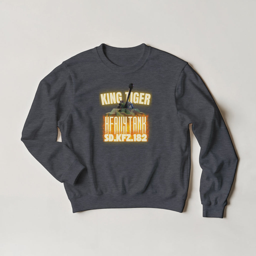 King Tiger Tank Sweater | Tiger II WW2 German Heavy Armor Crewneck | Military Gift
