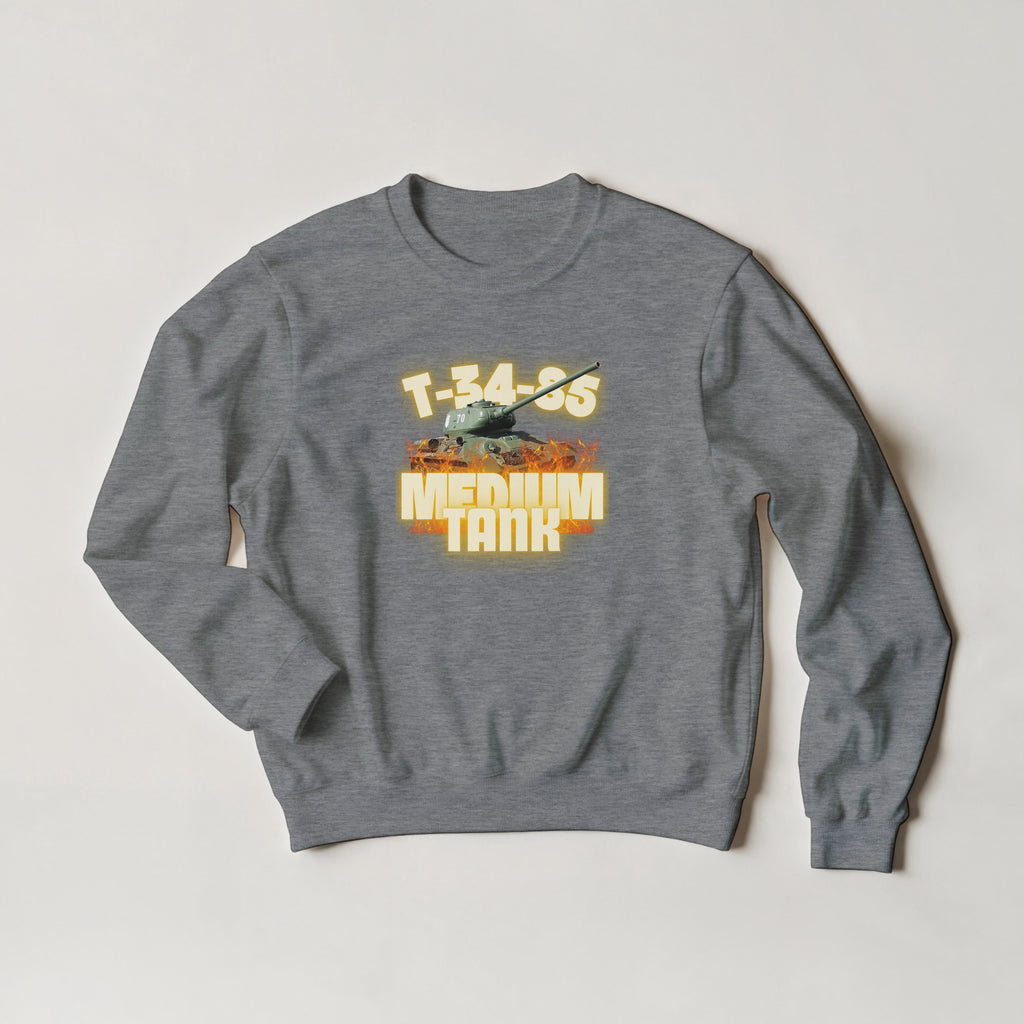 T-34-85 Sweater | Soviet WWII Russian Armor Crewneck | Military History Gift
