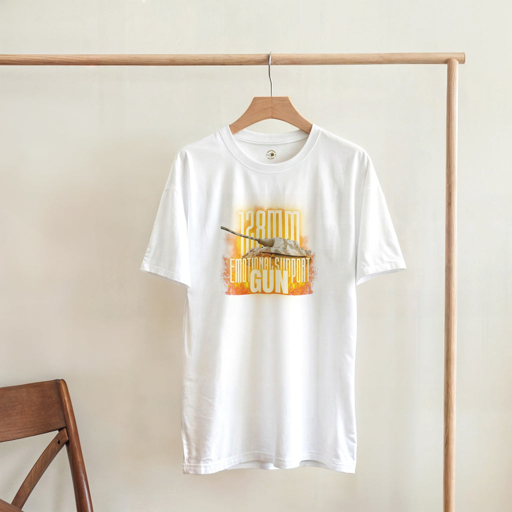 Funny Jagdtiger T-Shirt | 128mm Emotional Support Gun | WW2 Tank Destroyer Gift