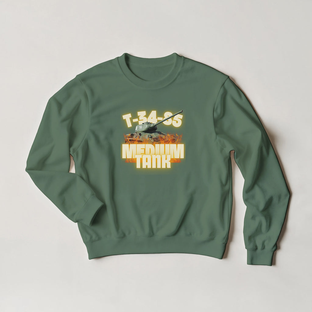 T-34-85 Sweater | Soviet WWII Russian Armor Crewneck | Military History Gift