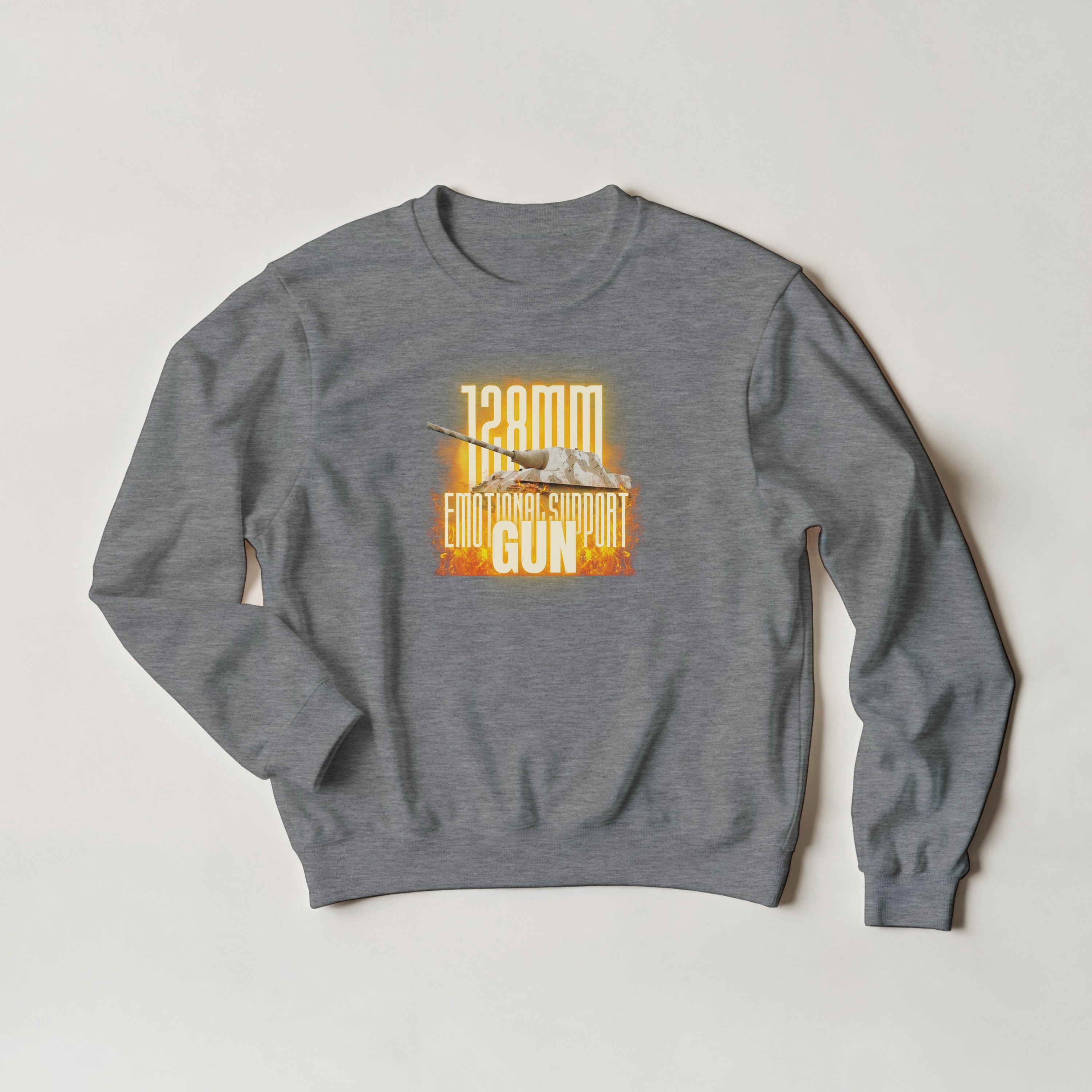 Jagdtiger Sweatshirt | 128mm Emotional Support Gun | WW2 Tank Destroyer Crewneck