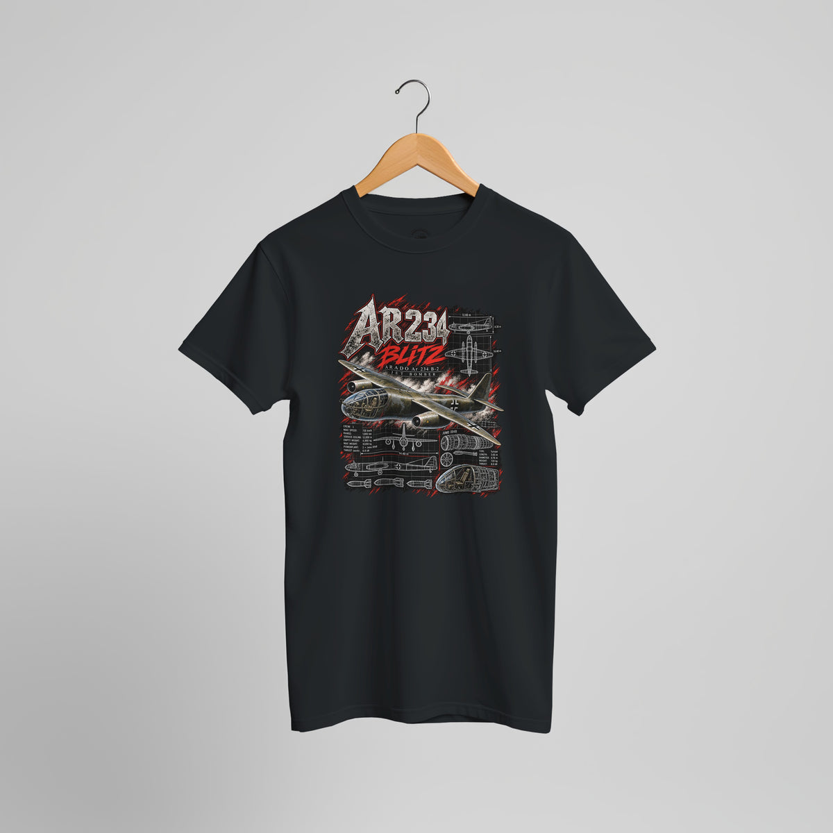 Arado Ar 234 Blitz T-Shirt – WWII German Jet Bomber Aviation Graphic Tee