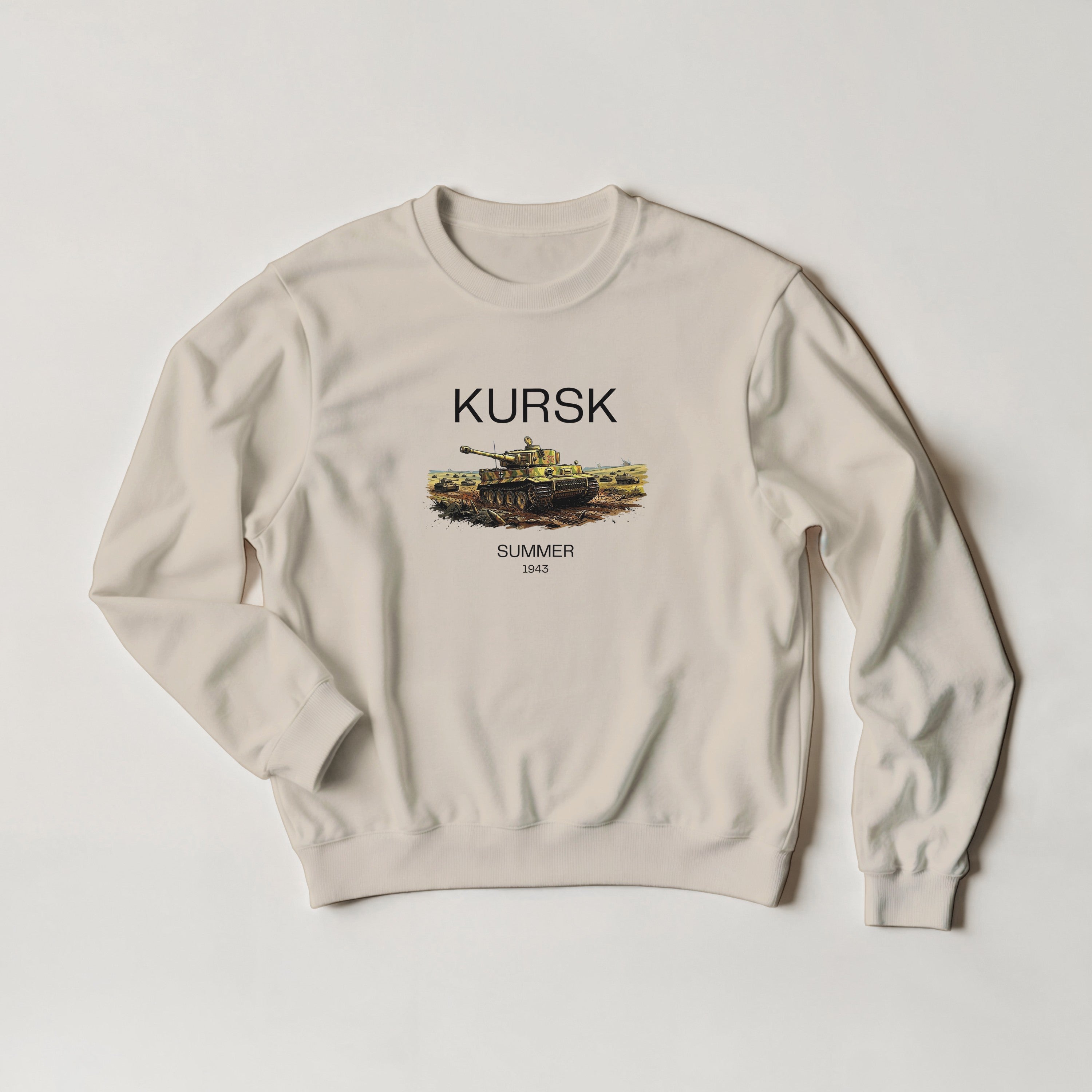 Kursk 1943 Sweater | Tiger I Tank Graphic Crewneck | WW2 Eastern Front Military History Gift