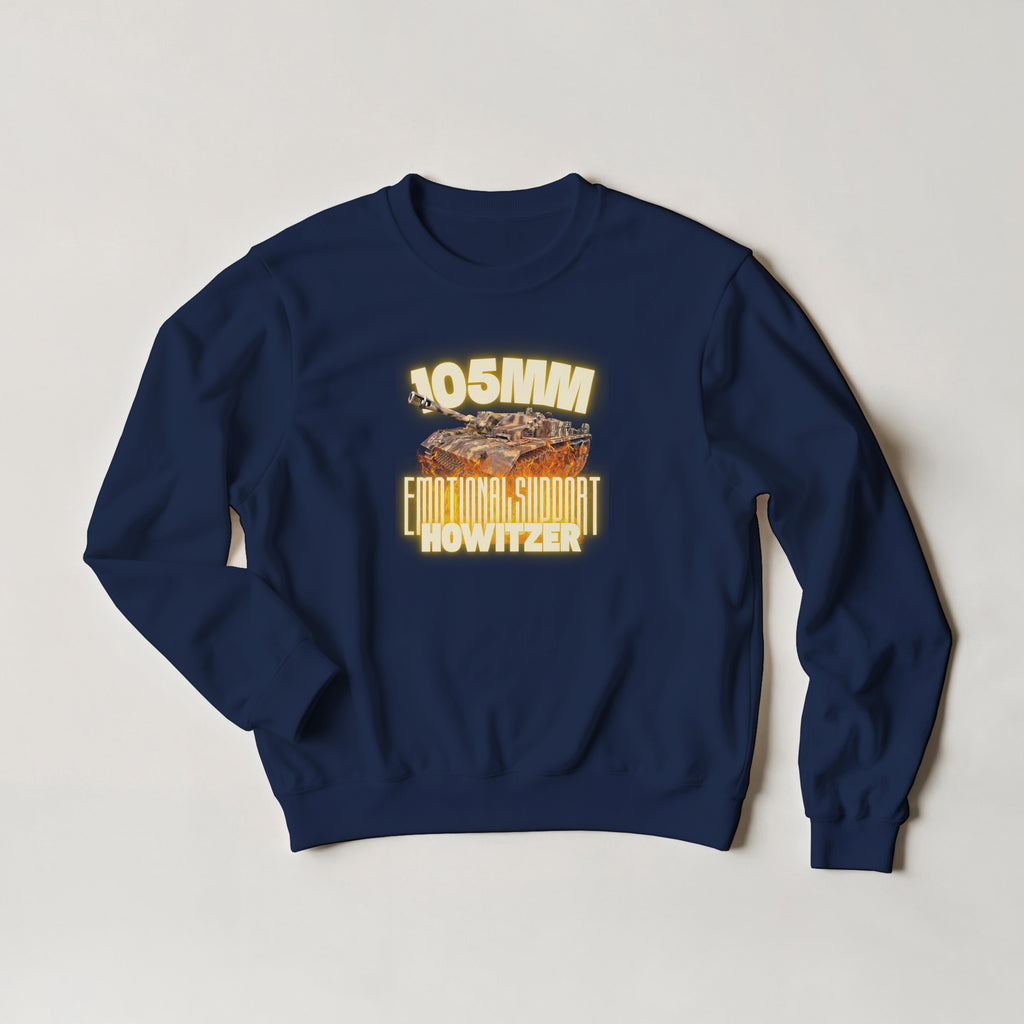 Emotional Support Howitzer Sweater | StuH 42 Tank Crewneck | WWII 105mm Armor Gift