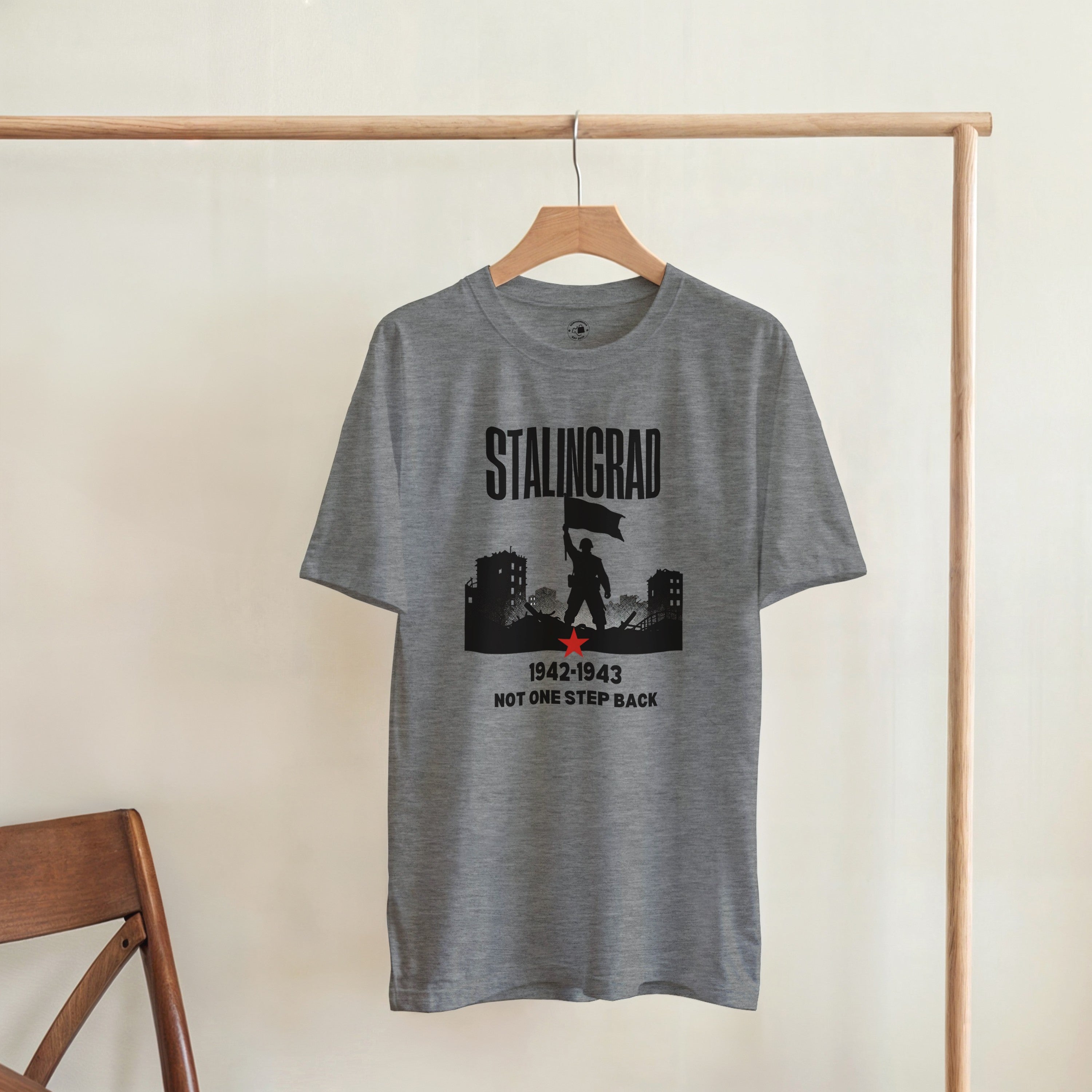 Stalingrad 1942 Shirt | Soviet Military History Gift | Eastern Front Tee | Not One Step Back T-Shirt | WWII Graphic Vintage Streetwear