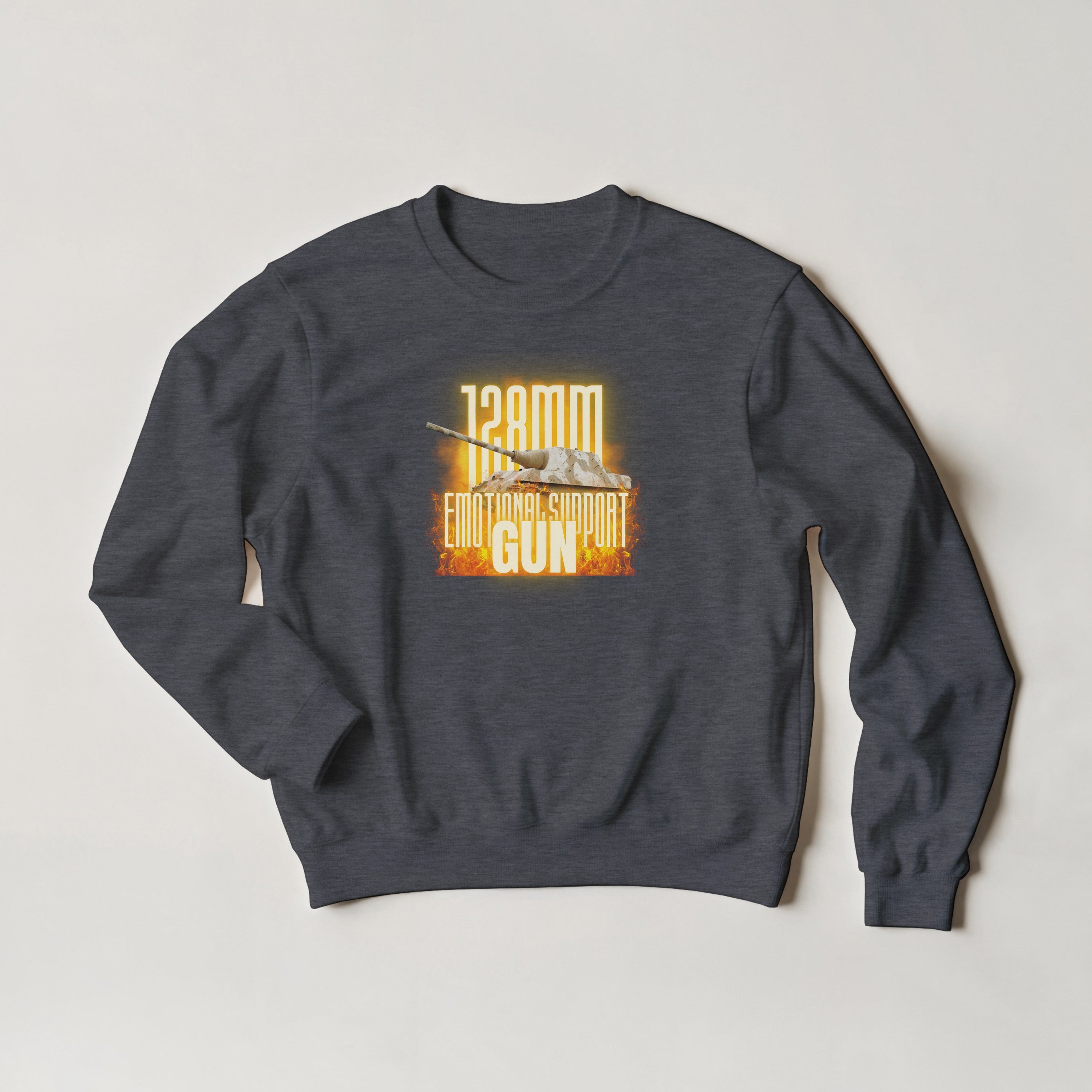 Jagdtiger Sweatshirt | 128mm Emotional Support Gun | WW2 Tank Destroyer Crewneck
