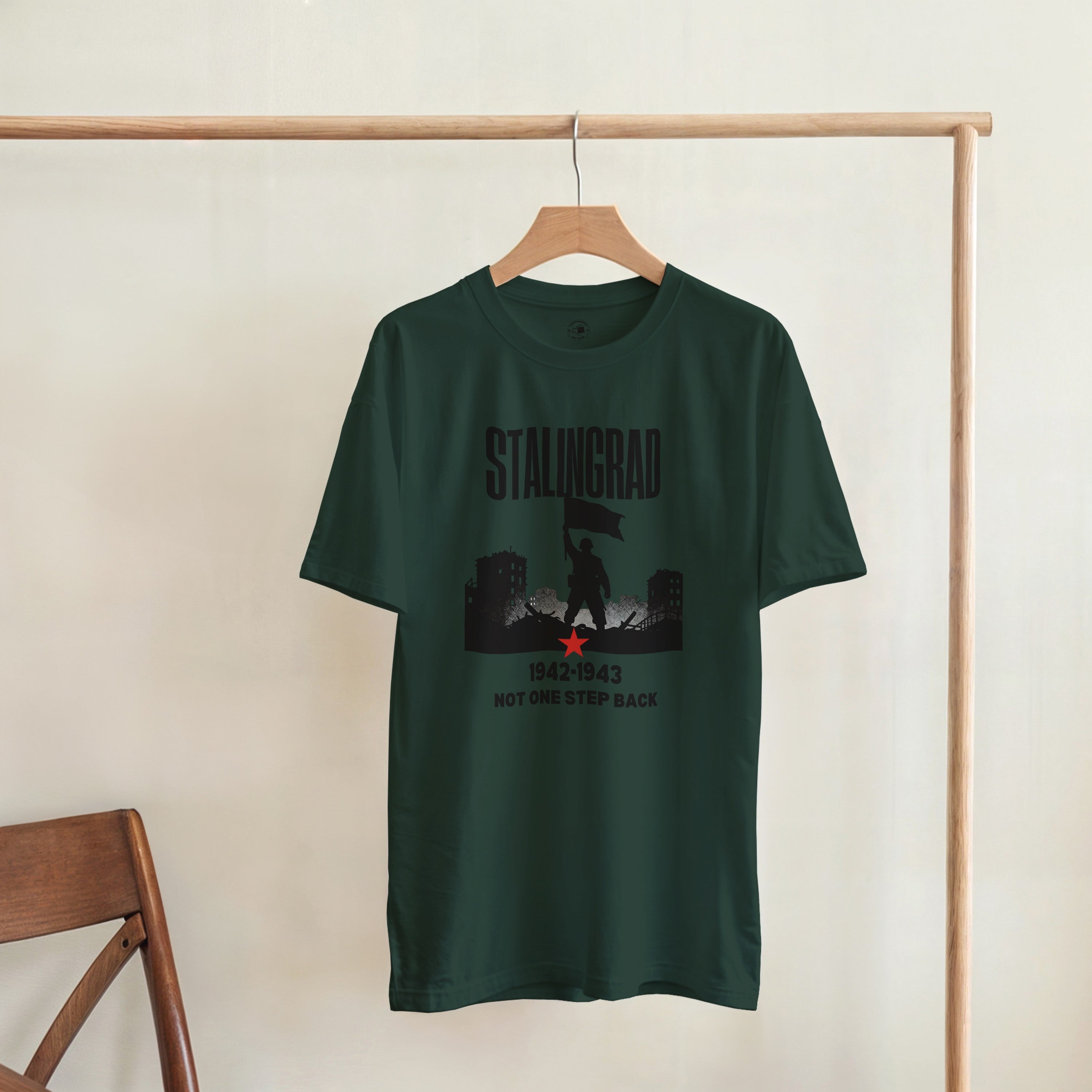 Stalingrad 1942 Shirt | Soviet Military History Gift | Eastern Front Tee | Not One Step Back T-Shirt | WWII Graphic Vintage Streetwear
