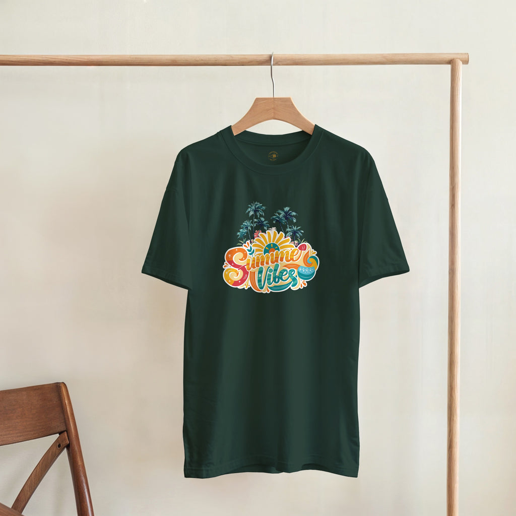 Summer Vibes Retro Palm Tree Shirt | Beach T-Shirt | Vintage Sunset Aesthetic Gift