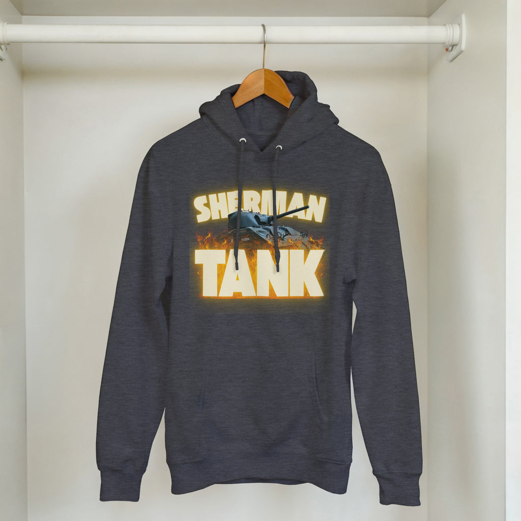 Sherman Tank Graphic Hoodie | WWII US Army Medium Armor Pullover | Military History Gift