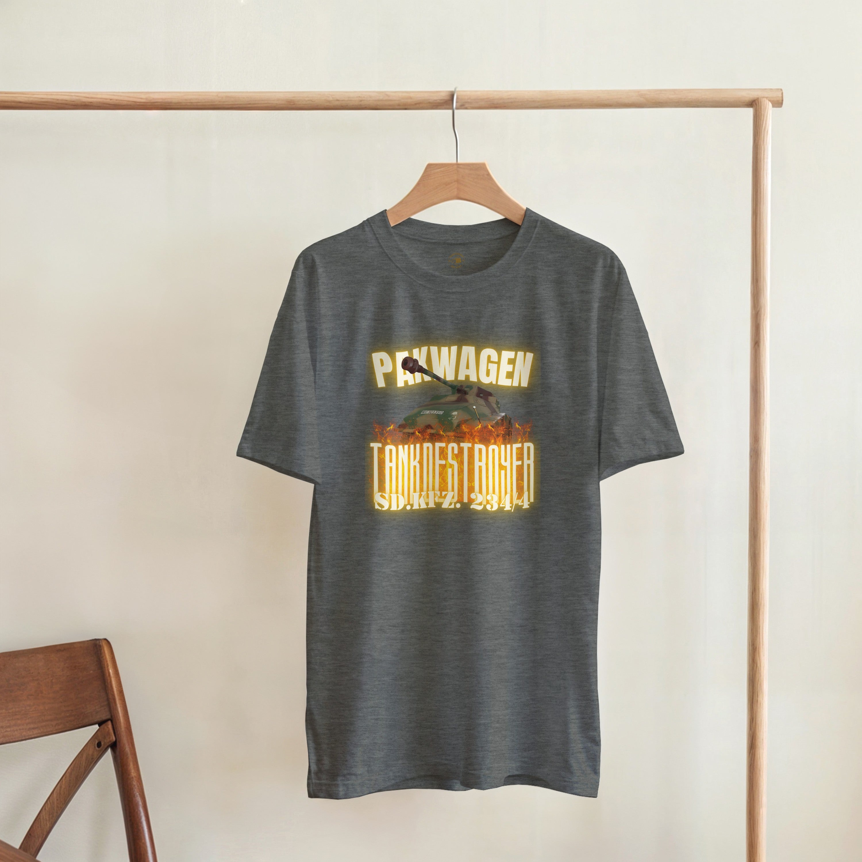 Pakwagen Sd.Kfz. 234/4 T-Shirt | Funny Military History Gift | German Armored Car Tee | Tank Destroyer Blueprint | WWII Apparel