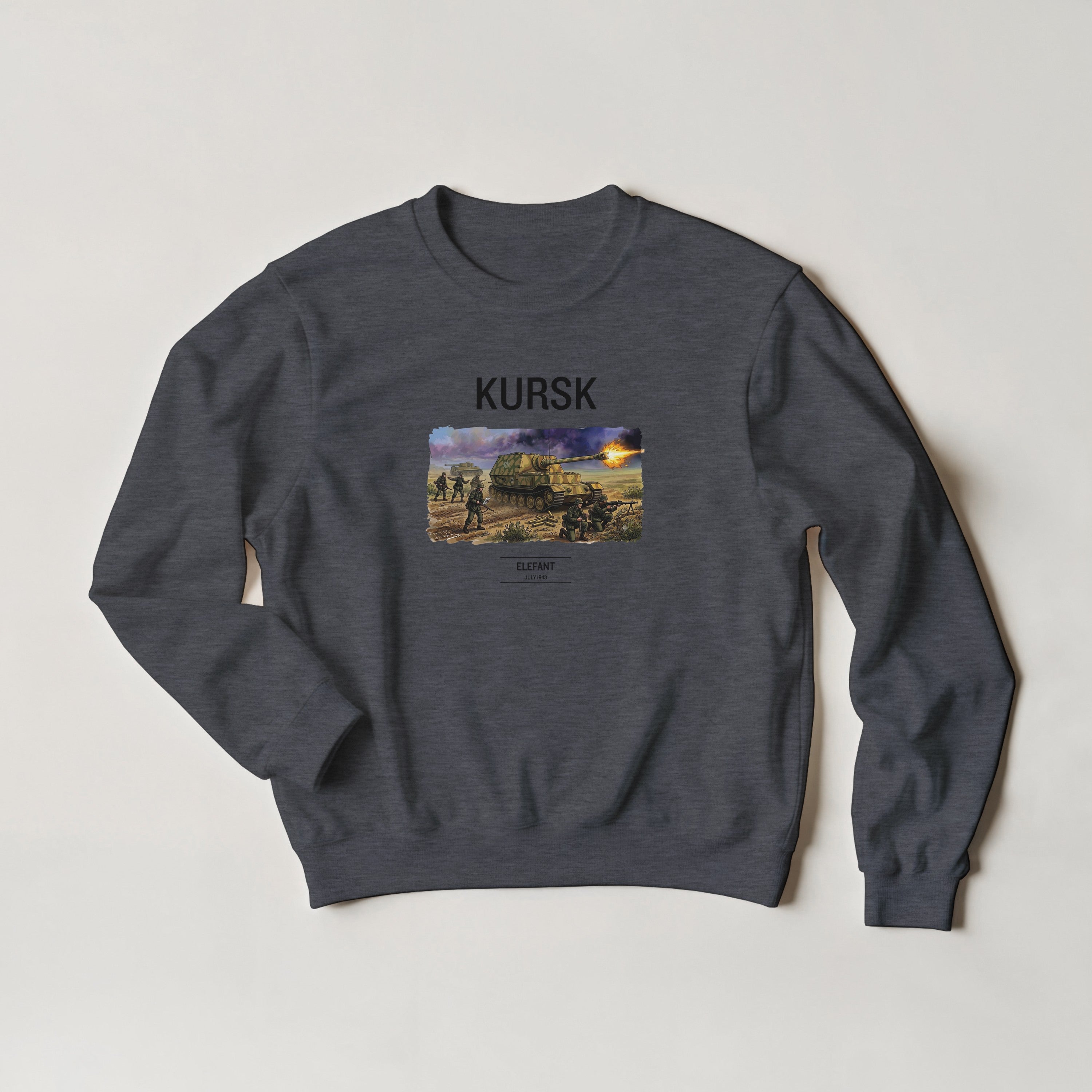 Kursk Elefant Tank Sweater | WW2 German Panzer Crewneck | Military History Sweatshirt | World War 2 Vintage Pullover | Tank Buff Gift