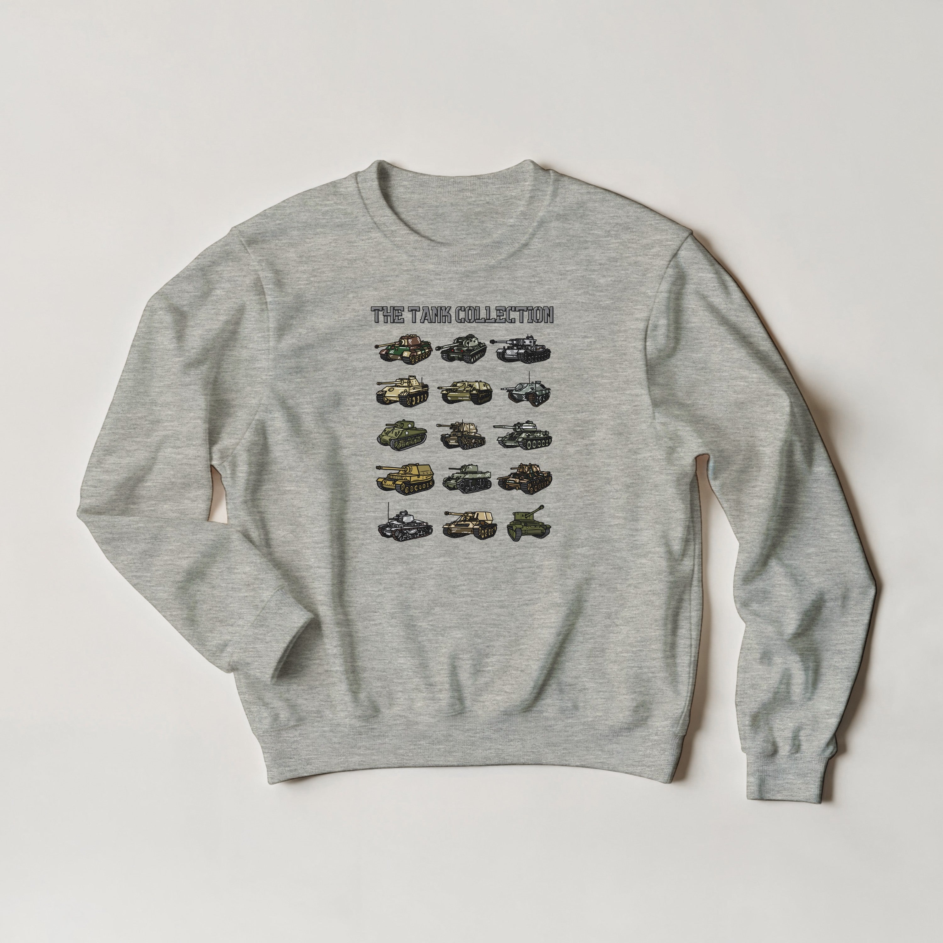 WWII Tank Graphic Sweatshirt | Military History Crewneck | Armored Vehicle Gift