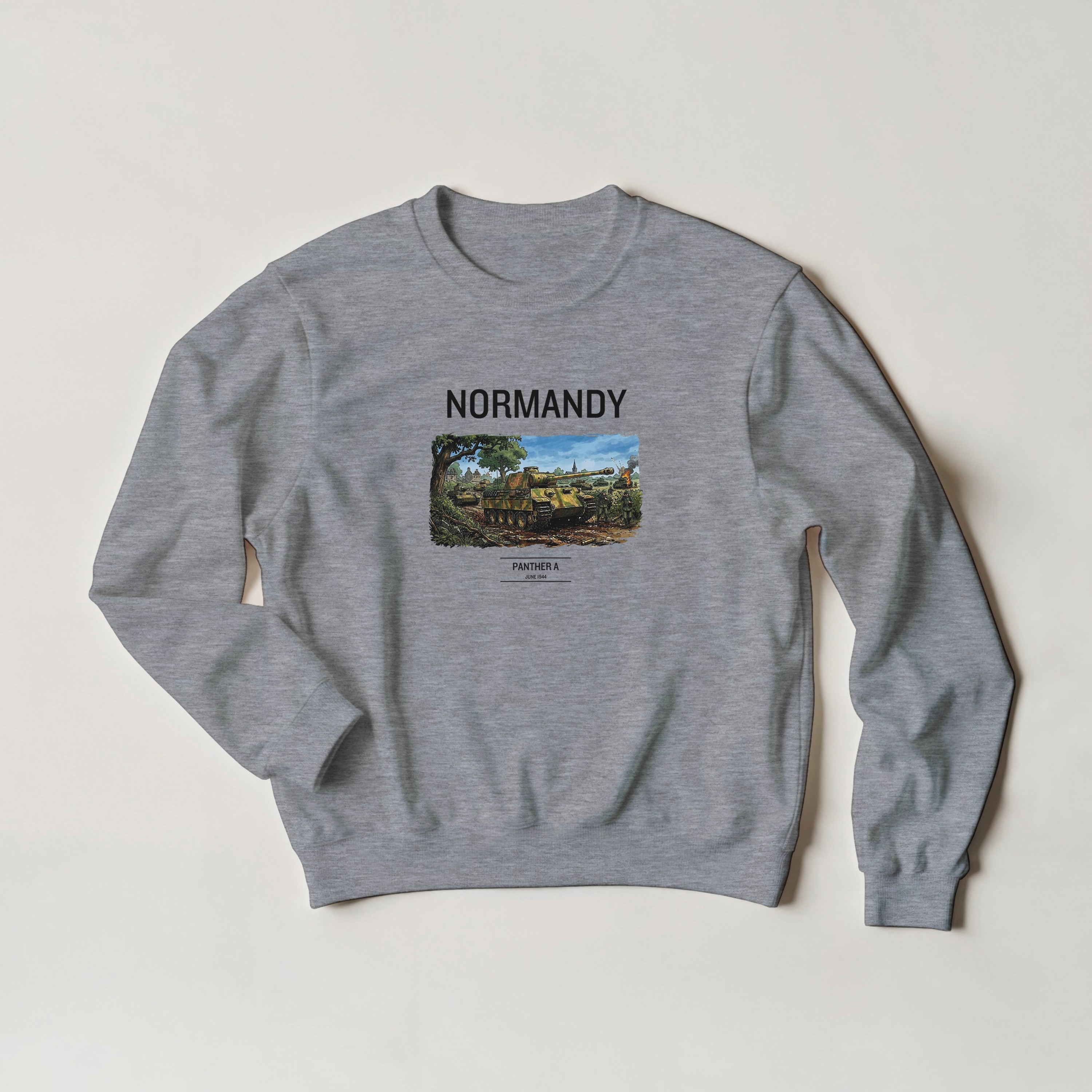Normandy 1944 Panther A Tank Sweater | German Panzer WW2 Military Crewneck | World War II History Gift | Vintage Streetwear Armour Pullover