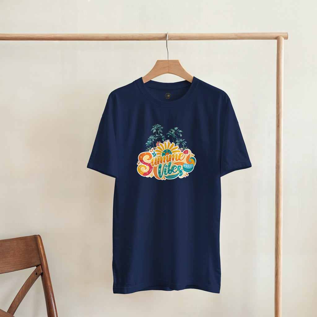 Summer Vibes Retro Palm Tree Shirt | Beach T-Shirt | Vintage Sunset Aesthetic Gift