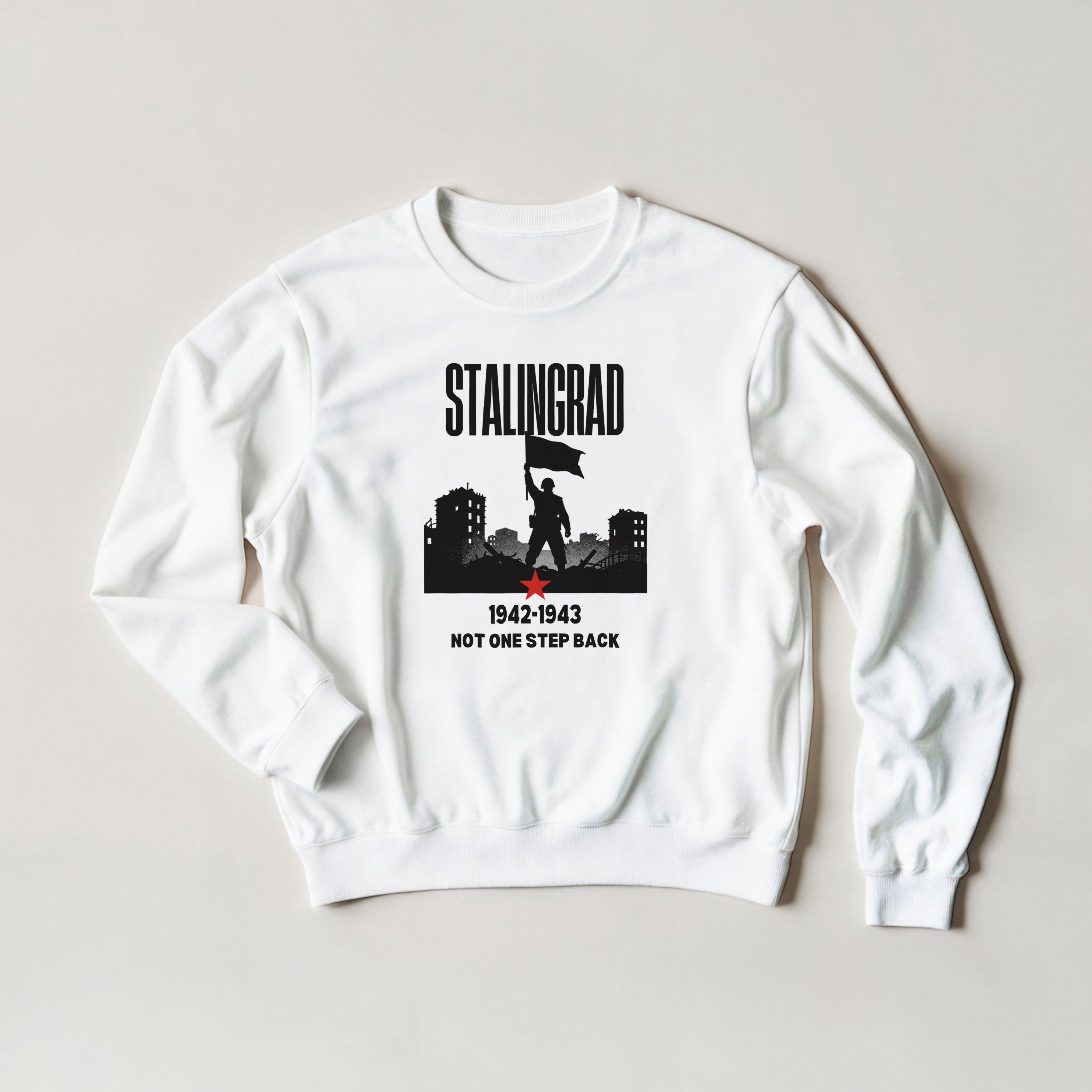 Stalingrad 1942 Sweatshirt | Soviet Military History Gift | Eastern Front Crewneck | Not One Step Back Sweater | WWII Graphic Streetwear