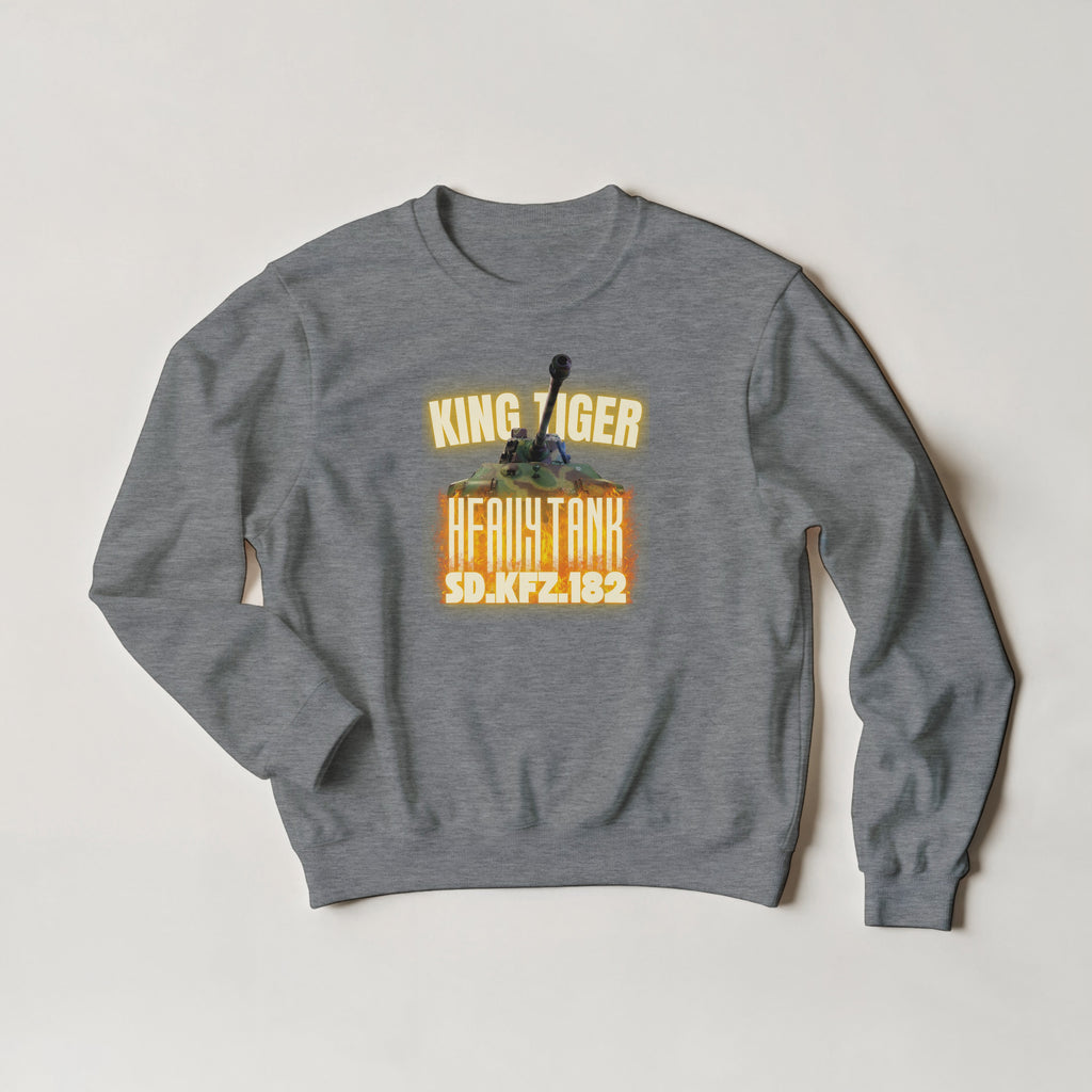 King Tiger Tank Sweater | Tiger II WW2 German Heavy Armor Crewneck | Military Gift