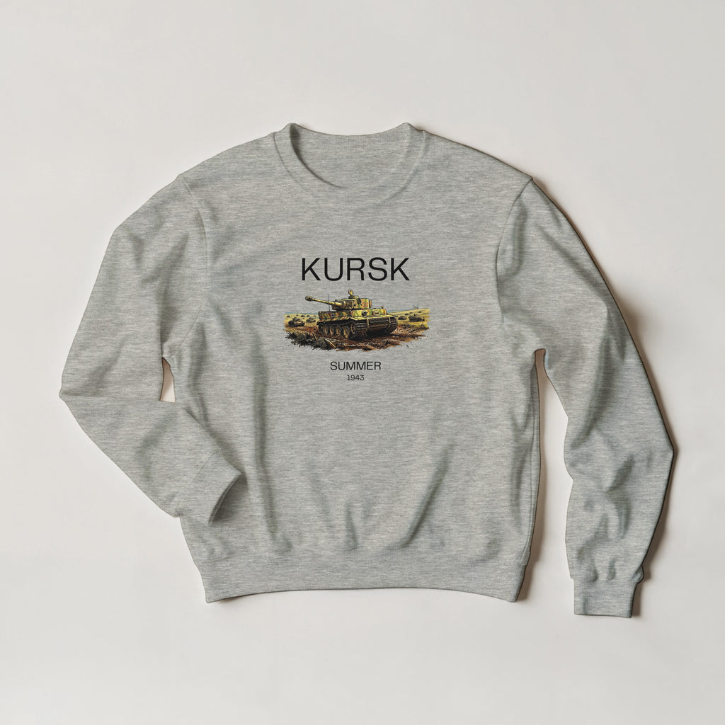 Kursk 1943 Sweater | Tiger I Tank Graphic Crewneck | WW2 Eastern Front Military History Gift