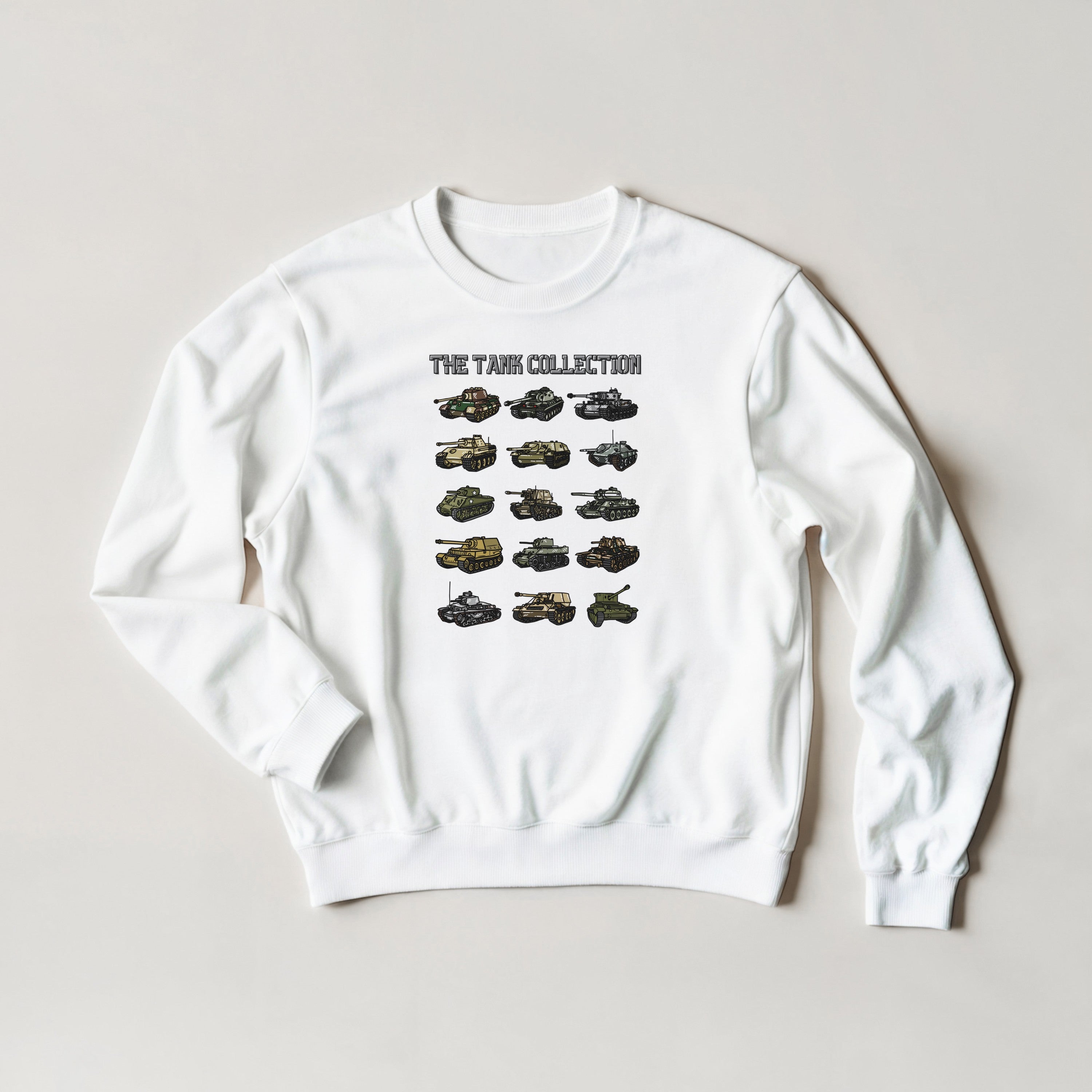 WWII Tank Graphic Sweatshirt | Military History Crewneck | Armored Vehicle Gift