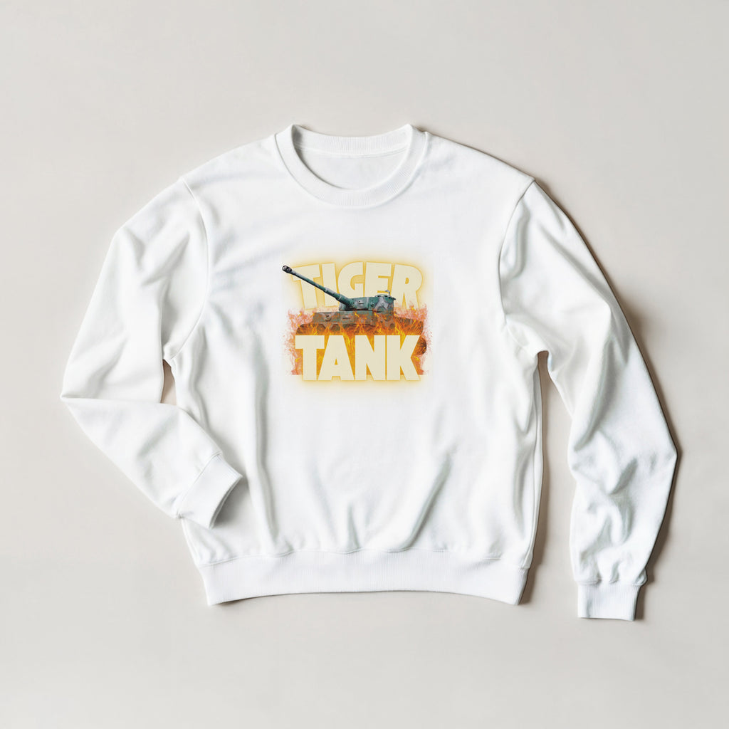 Tiger Tank Graphic Sweatshirt | WWII German Heavy Armor Crewneck | Panzer VI Gift