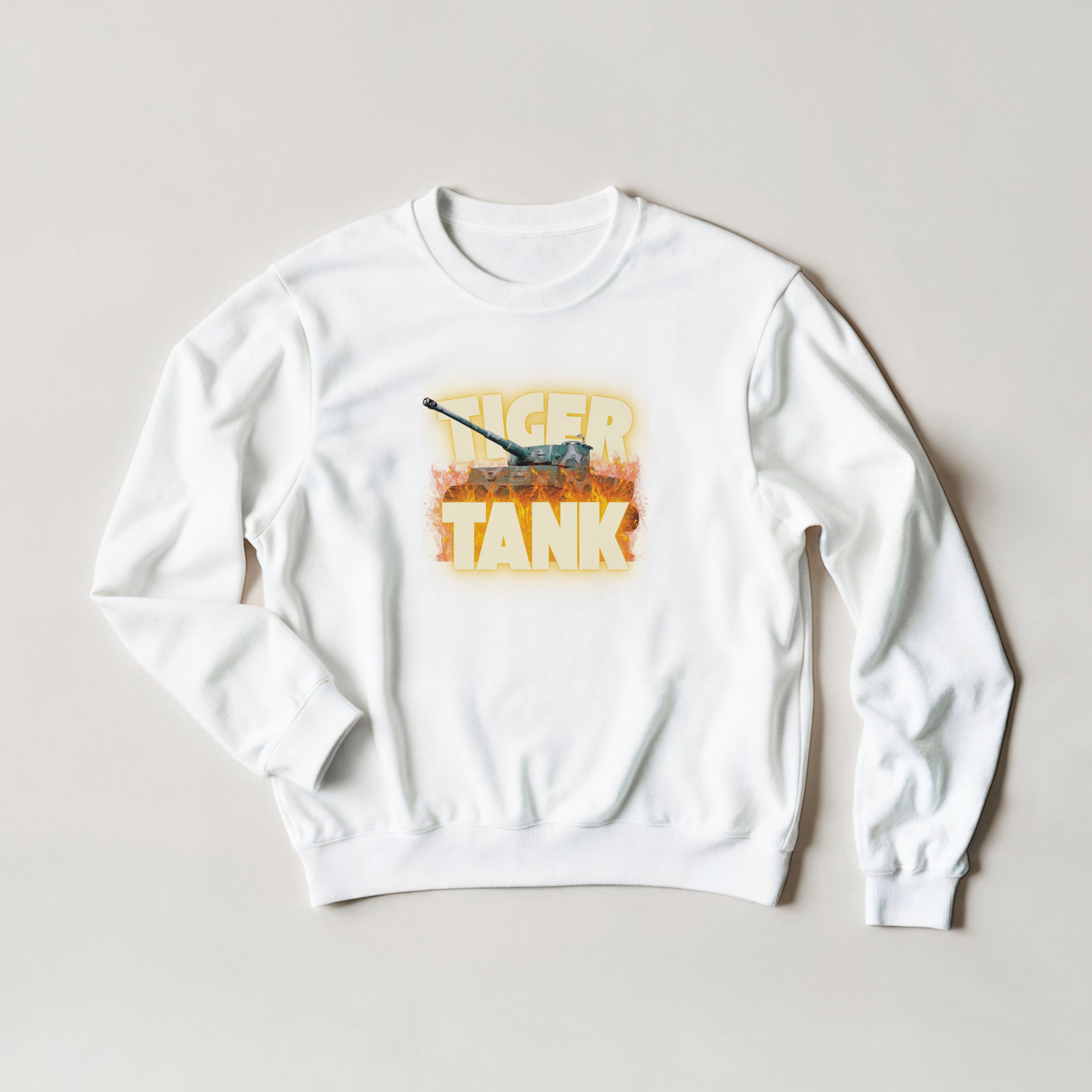 Tiger Tank Graphic Sweatshirt | WWII German Heavy Armor Crewneck | Panzer VI Gift