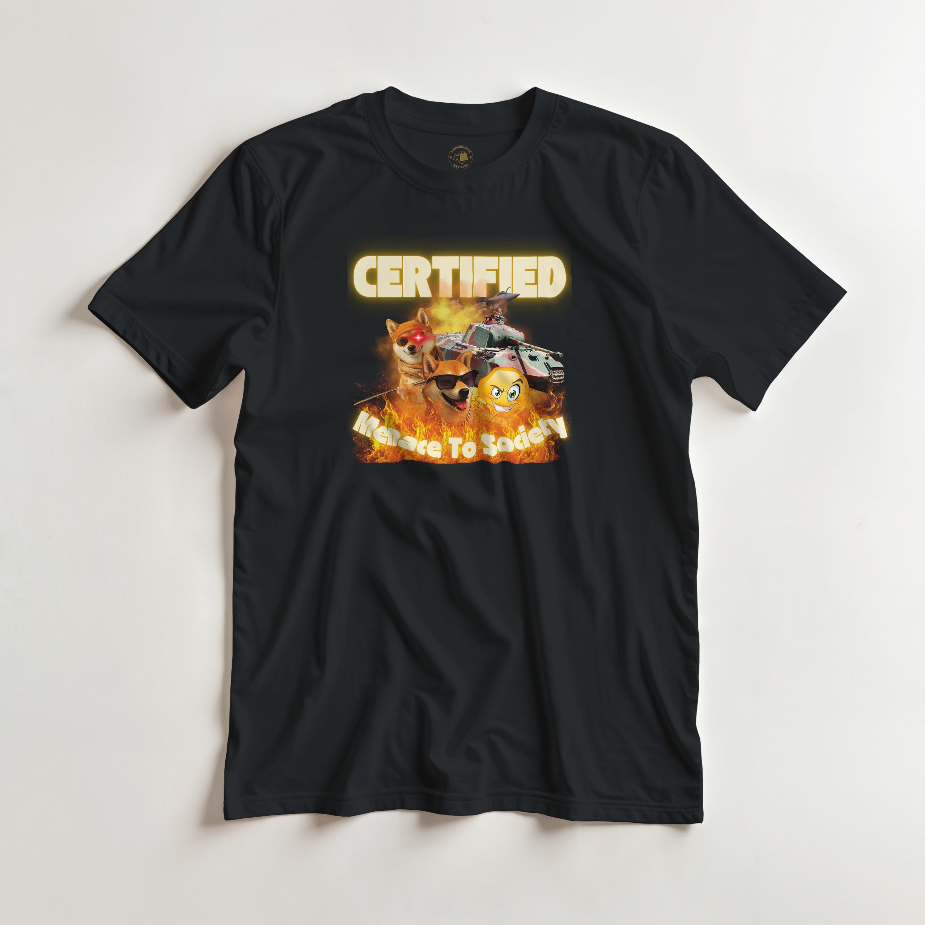 Certified Menace To Society Shirt | Panther Tank Doge Meme | WW2 History Graphic Tee