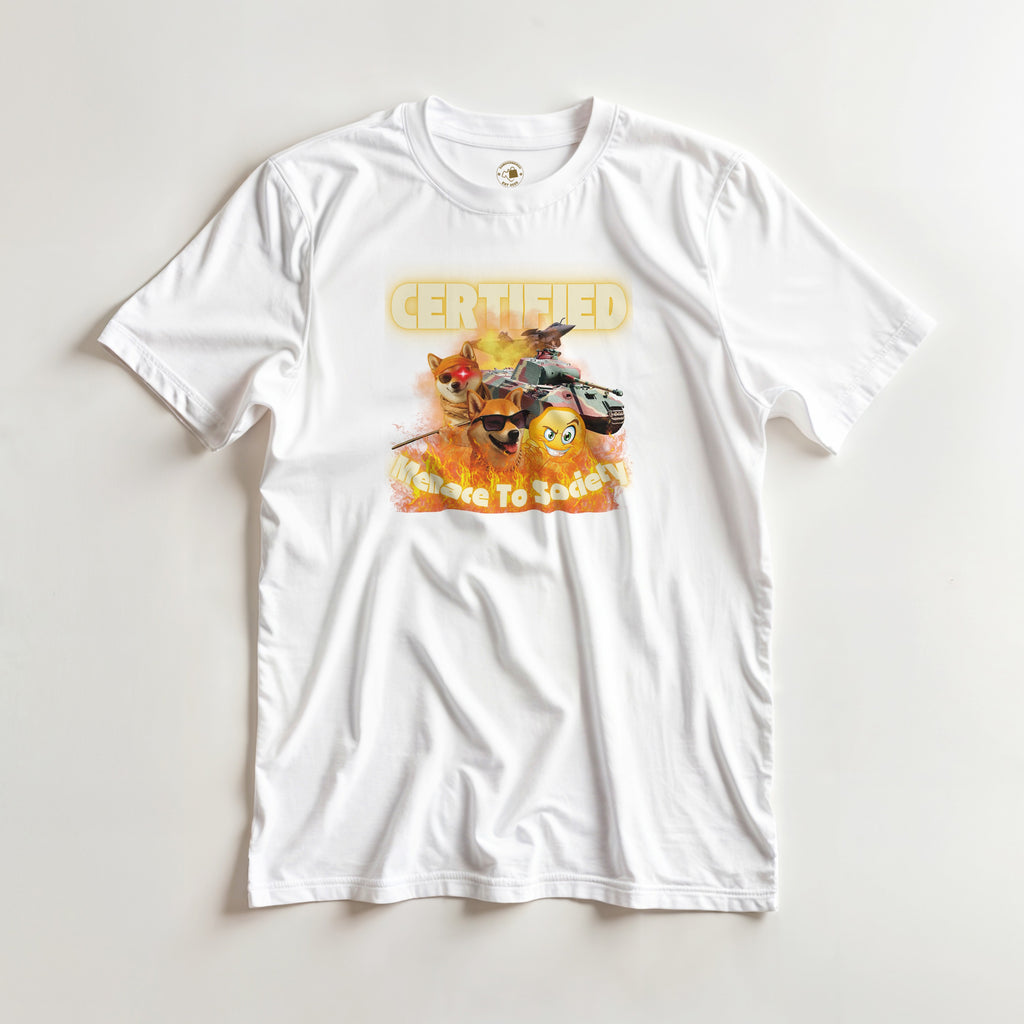 Certified Menace To Society Shirt | Panther Tank Doge Meme | WW2 History Graphic Tee