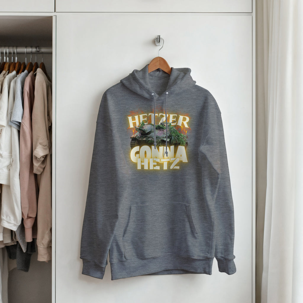Hetzer Gonna Hetz WW2 Tank Hoodie | Funny German Jagdpanzer Hooded Sweatshirt | World War 2 Military History Buff Pullover