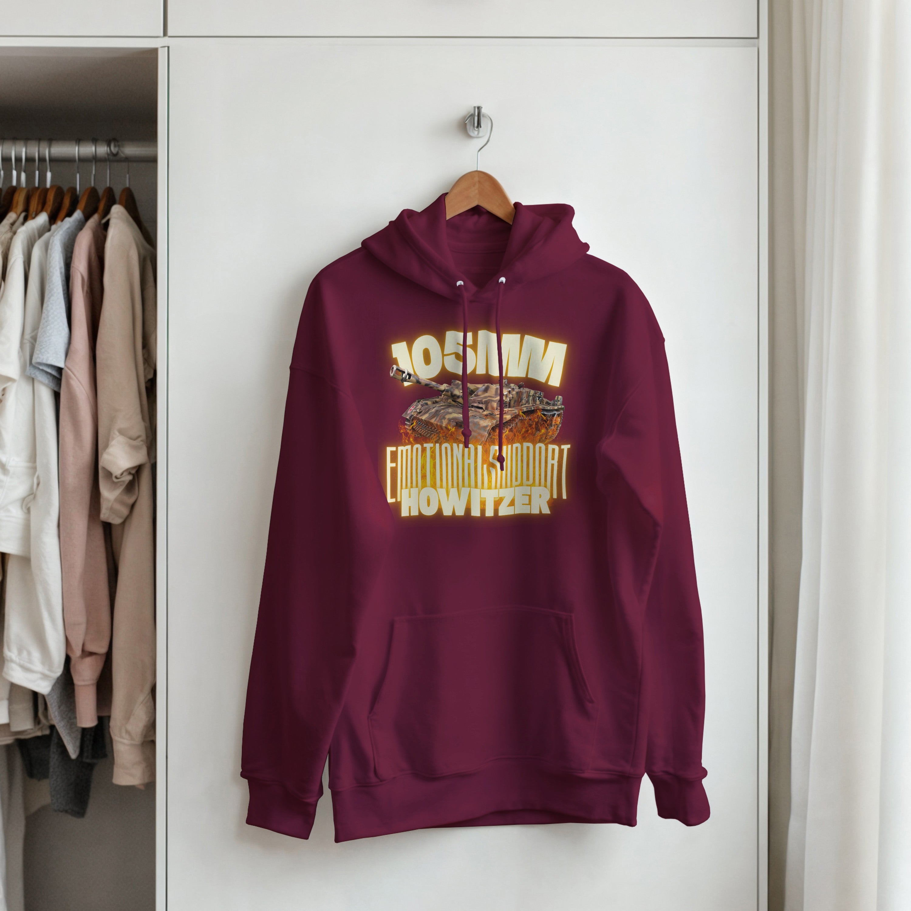 Emotional Support Howitzer Hoodie | StuH 42 German Tank Pullover | WWII Military Gift