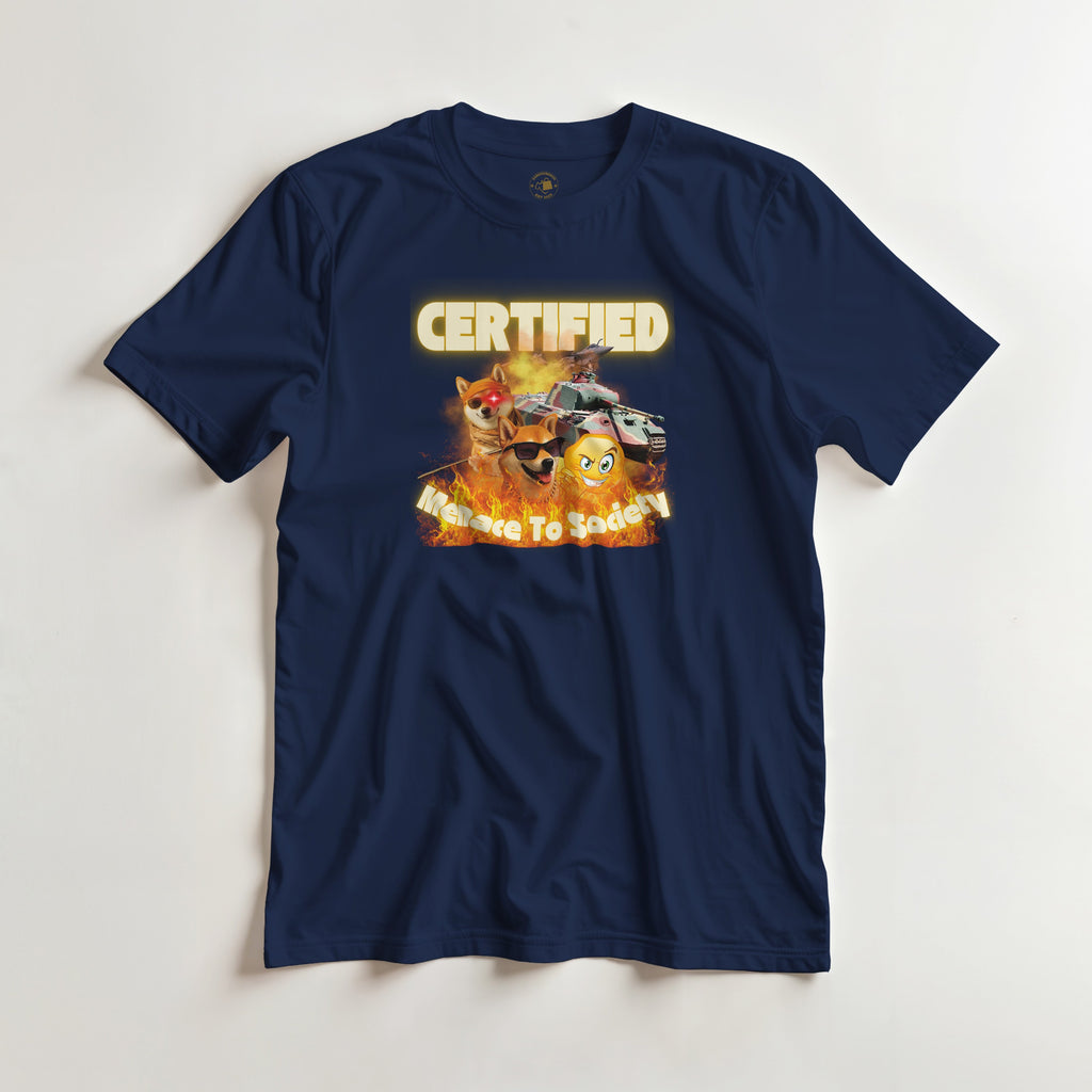 Certified Menace To Society Shirt | Panther Tank Doge Meme | WW2 History Graphic Tee
